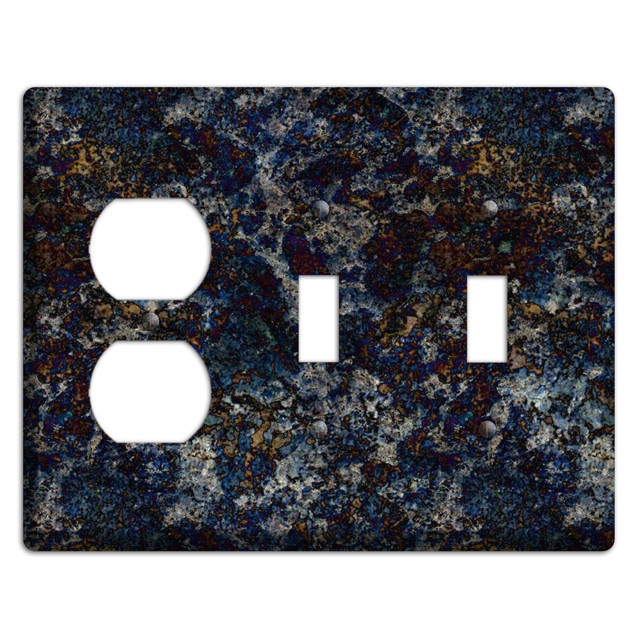 Blue Louise Granite Duplex / 2 Toggle Wallplate