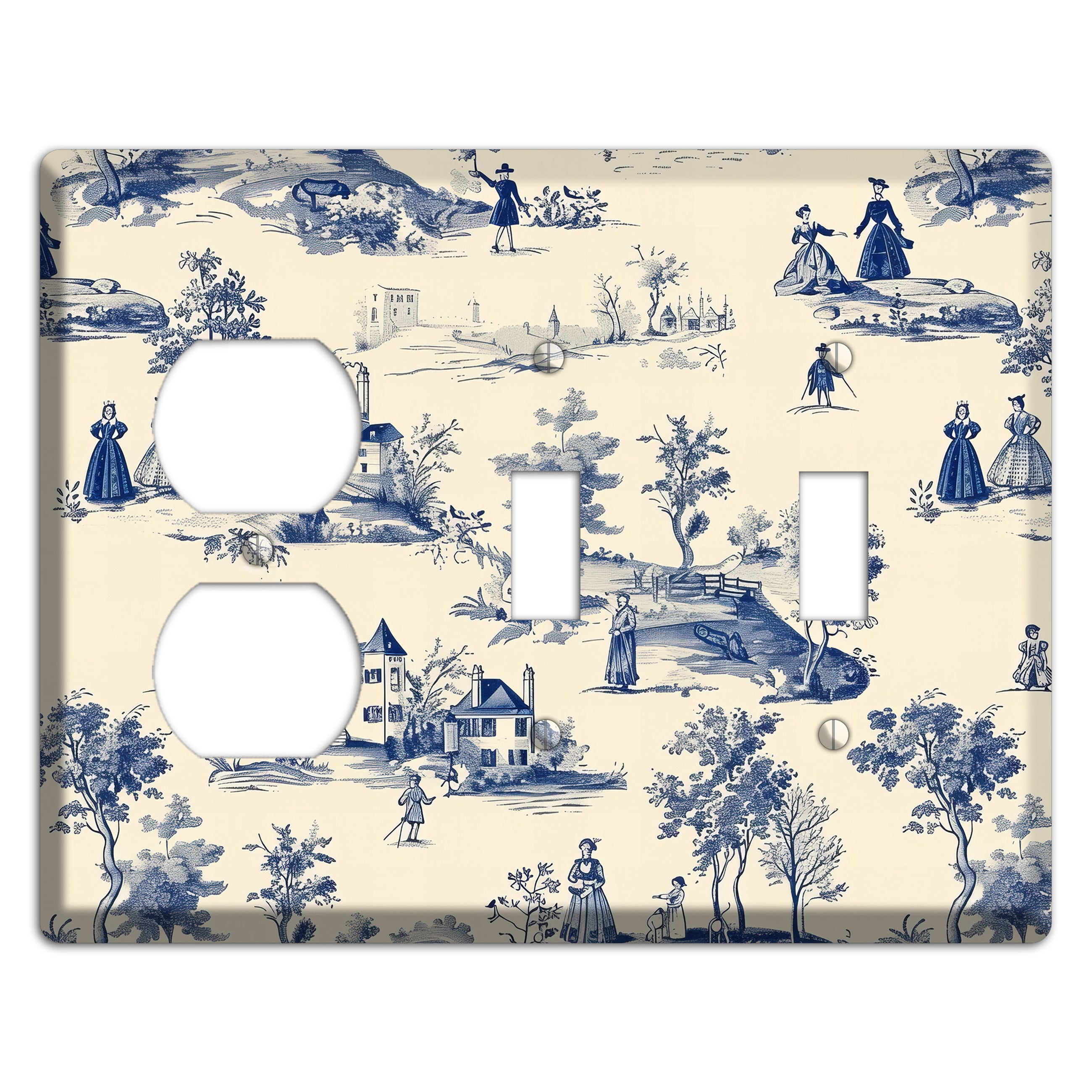Pastoral Letter Duplex / 2 Toggle Wallplate