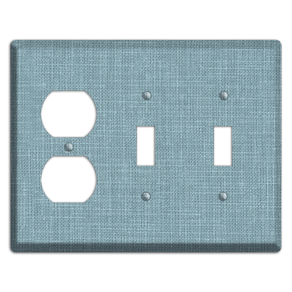 Linen Sky Duplex / 2 Toggle Wallplate