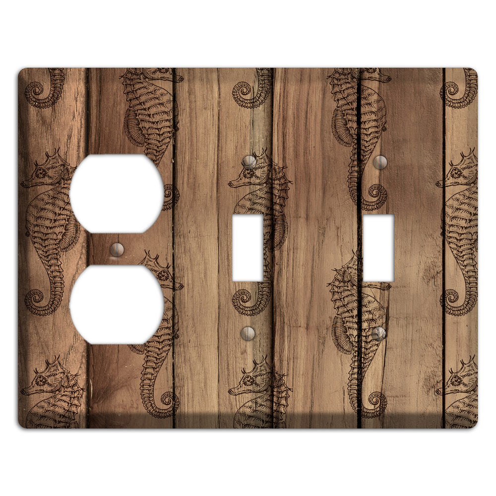Planktonic Ponies Duplex / 2 Toggle Wallplate