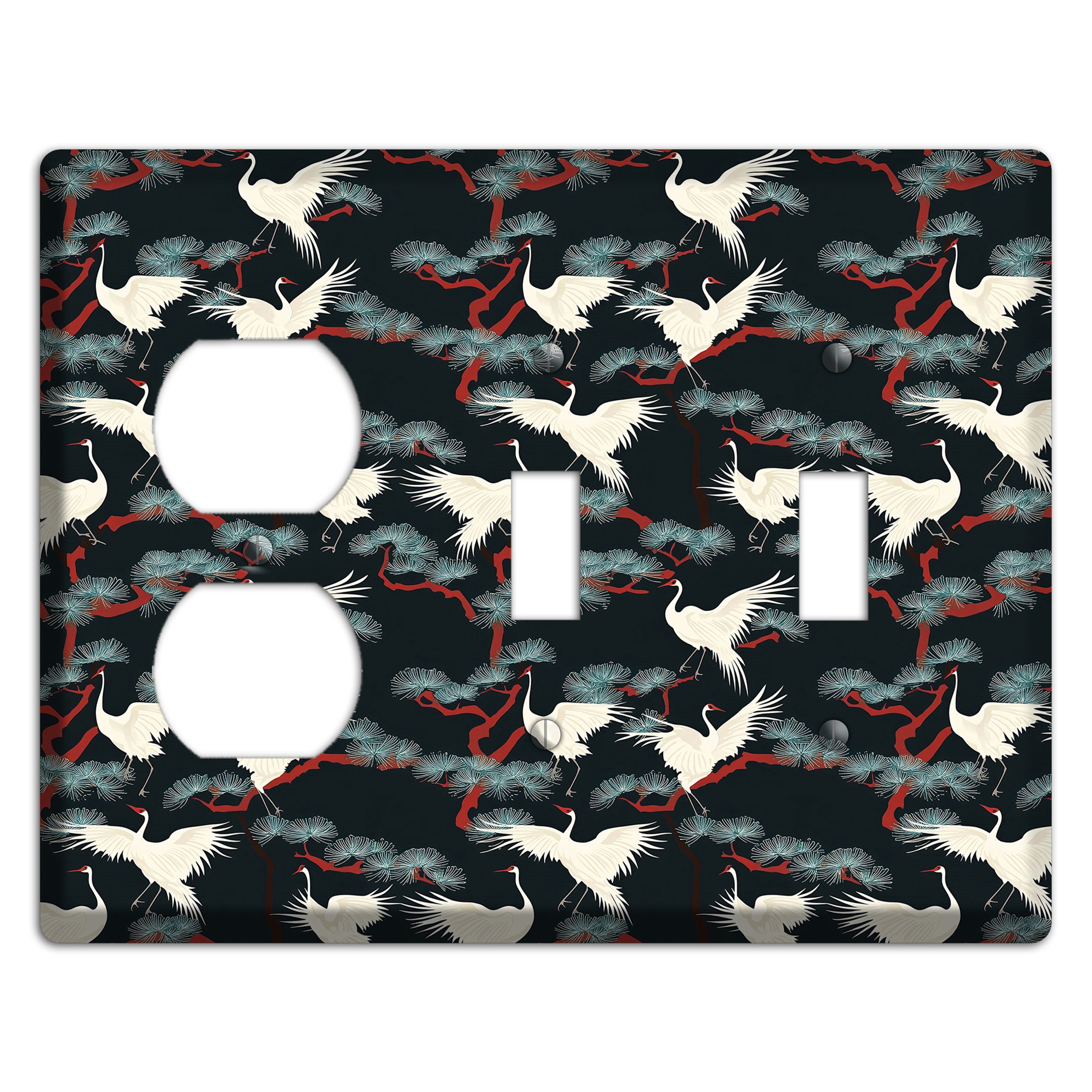 Obsidian Pine Vigil Duplex / 2 Toggle Wallplate