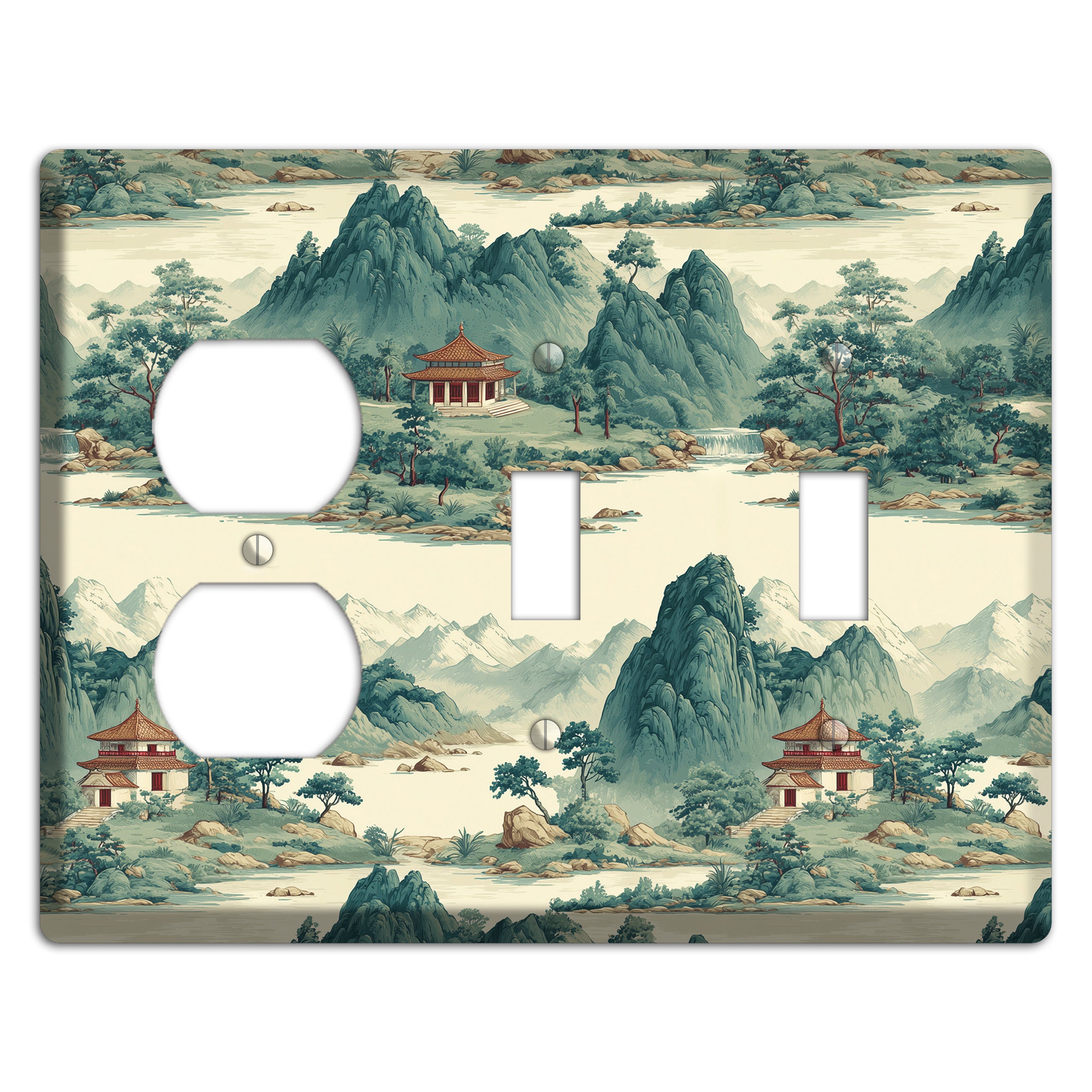 Mist & Pavilion Duplex / 2 Toggle Wallplate