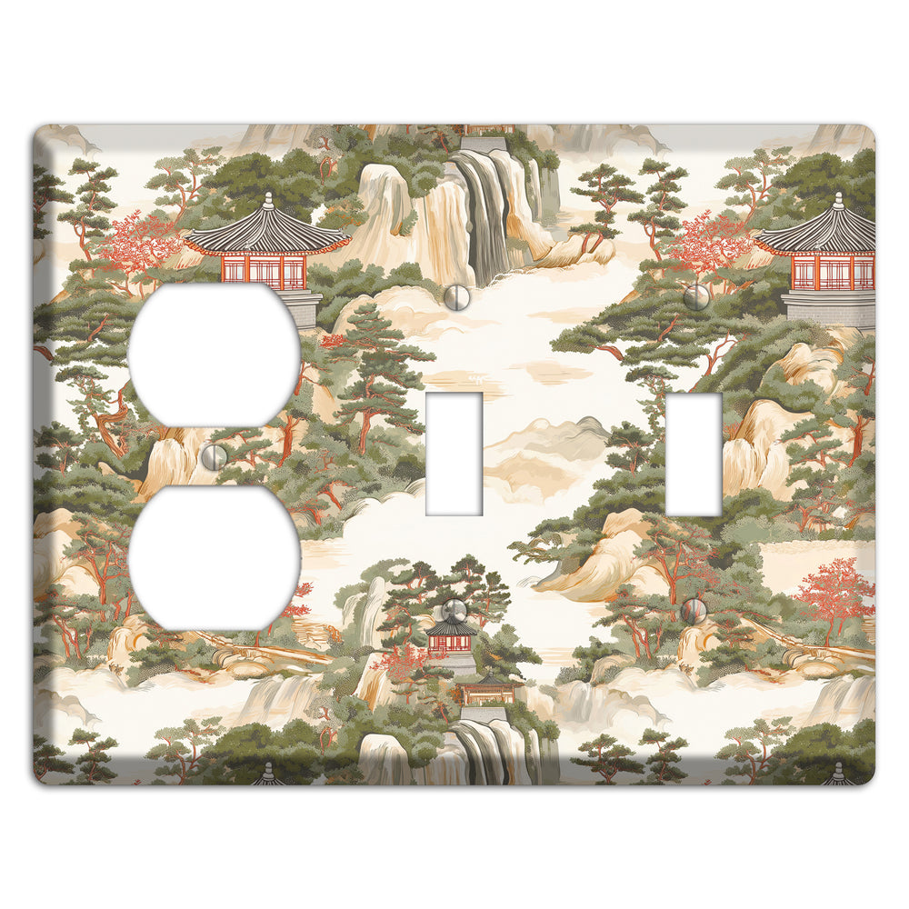 Mountain Pavilion Mist Duplex / 2 Toggle Wallplate