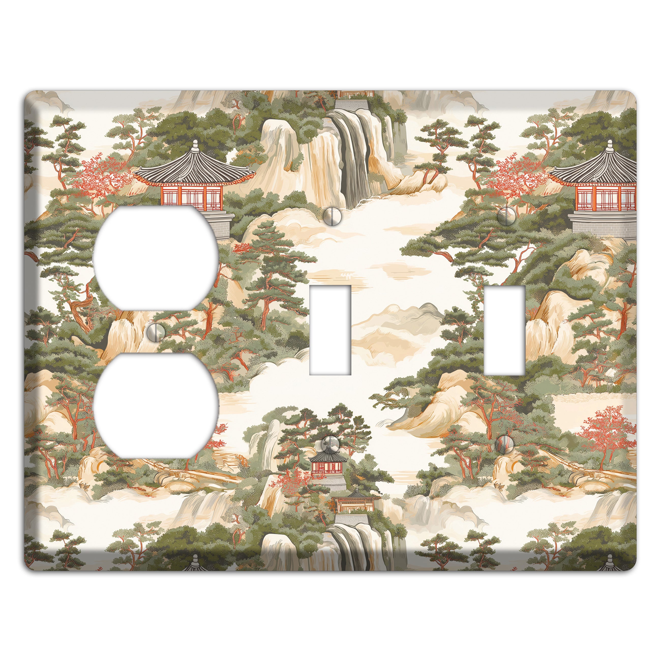 Mountain Pavilion Mist Duplex / 2 Toggle Wallplate