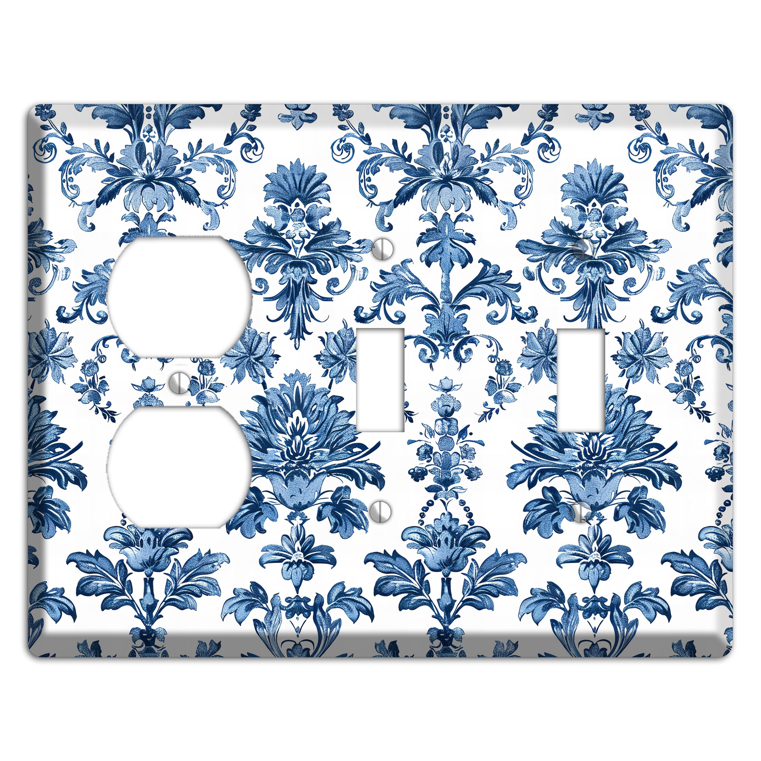 Damask Reverie Duplex / 2 Toggle Wallplate