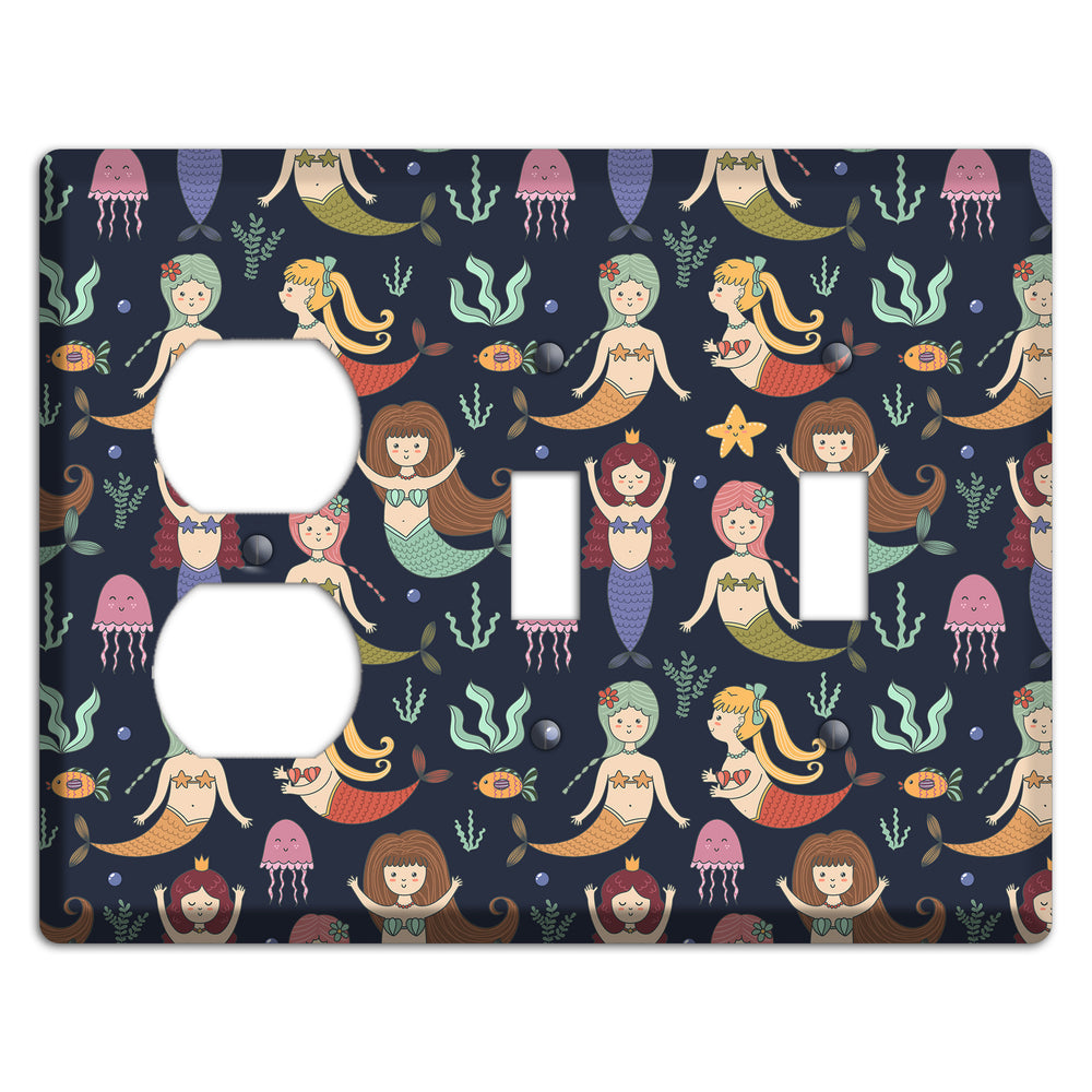 Mermaid Lagoon Party Duplex / 2 Toggle Wallplate