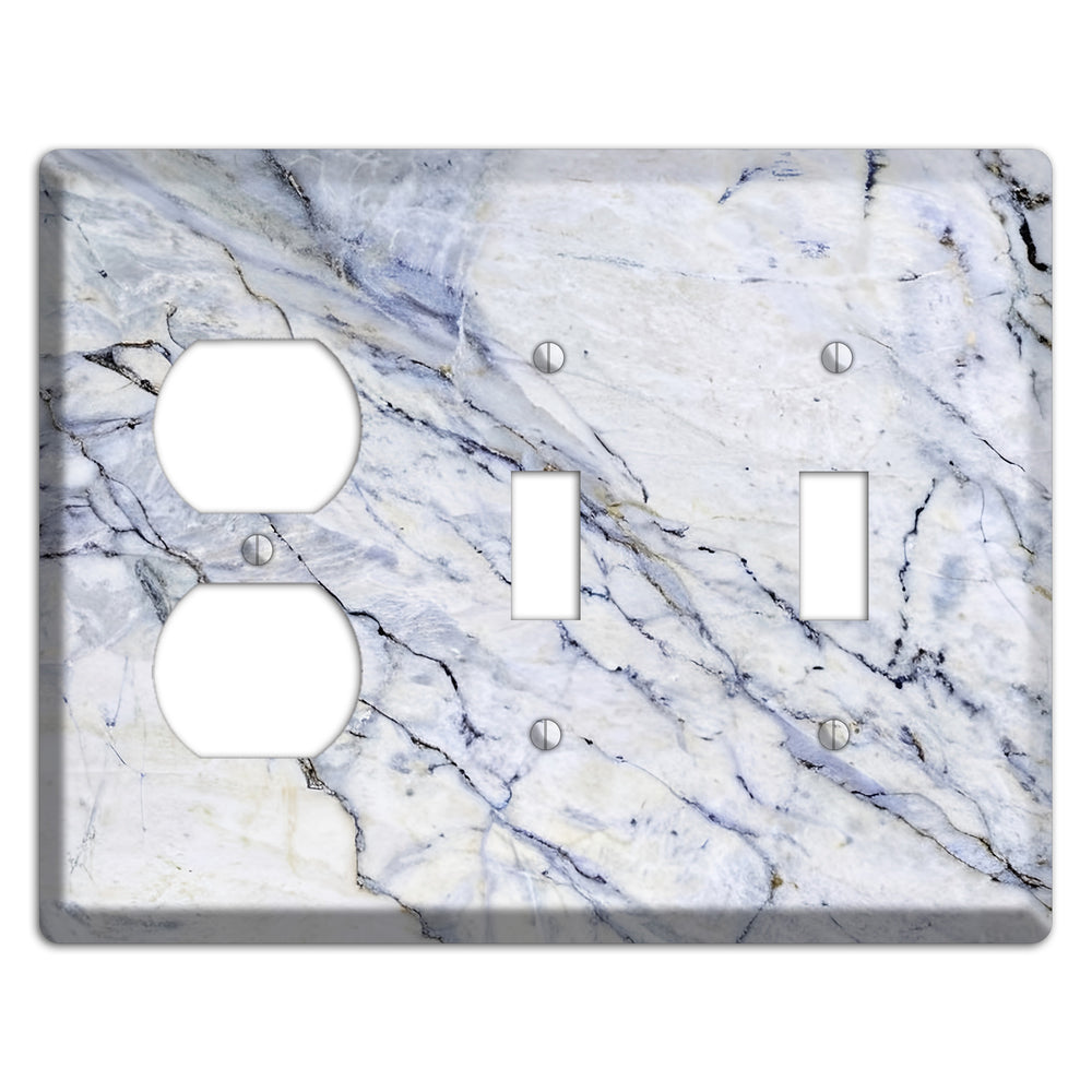 Geyser Marble Duplex / 2 Toggle Wallplate