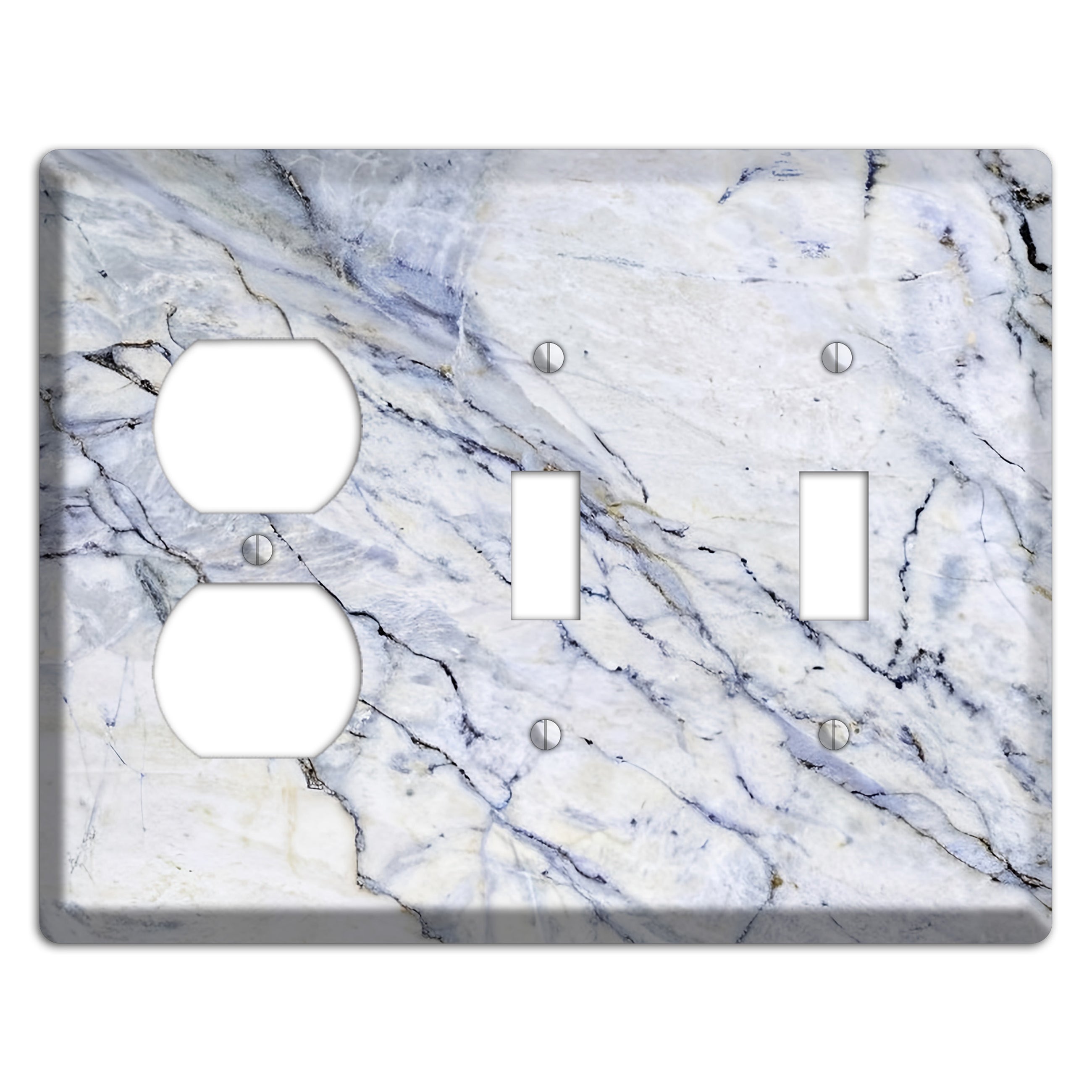 Geyser Marble Duplex / 2 Toggle Wallplate