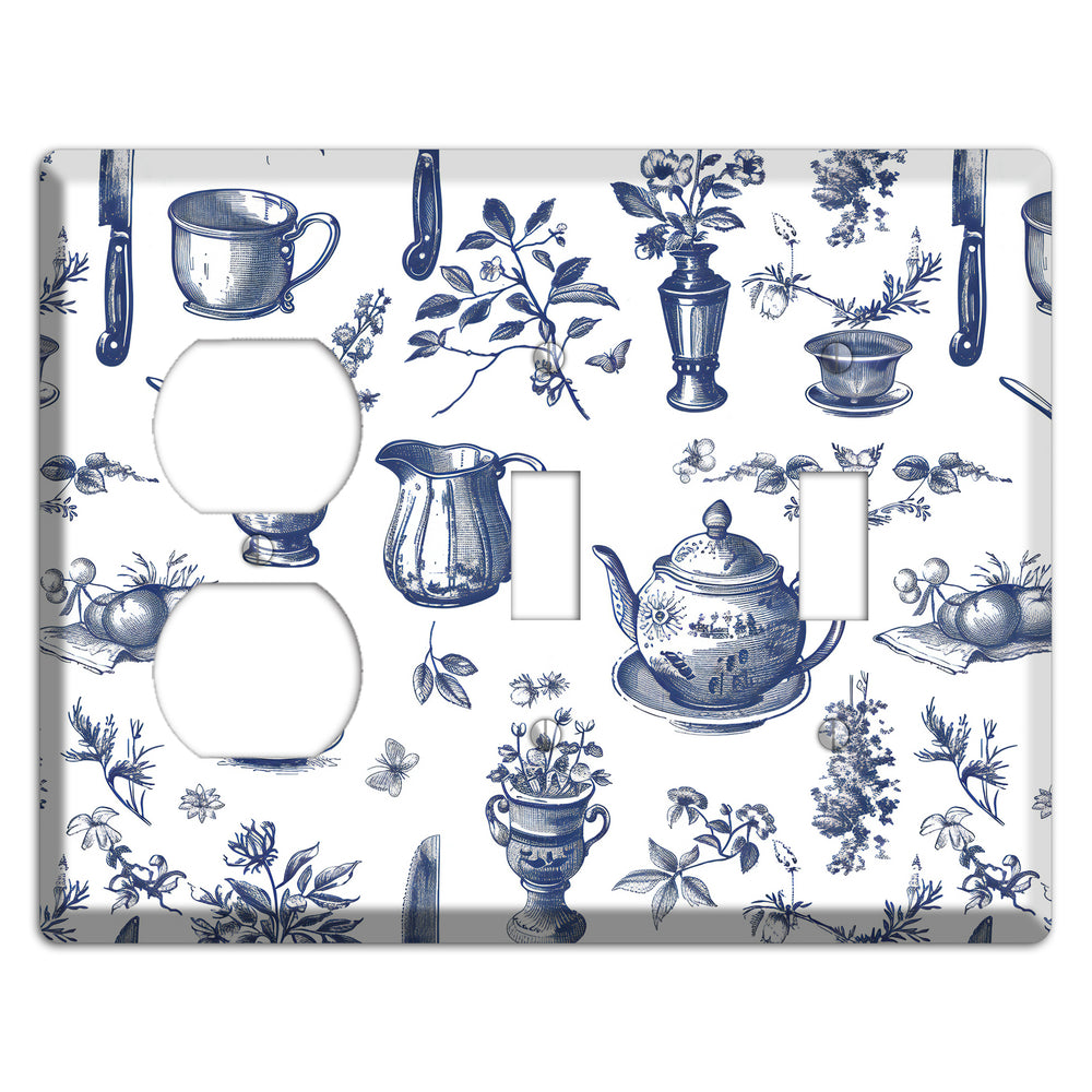 Pantry & Petal Duplex / 2 Toggle Wallplate