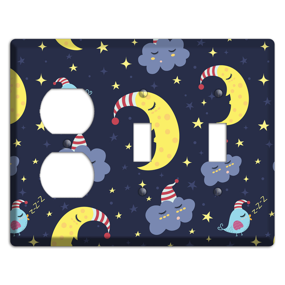 Sleepy Skies Duplex / 2 Toggle Wallplate