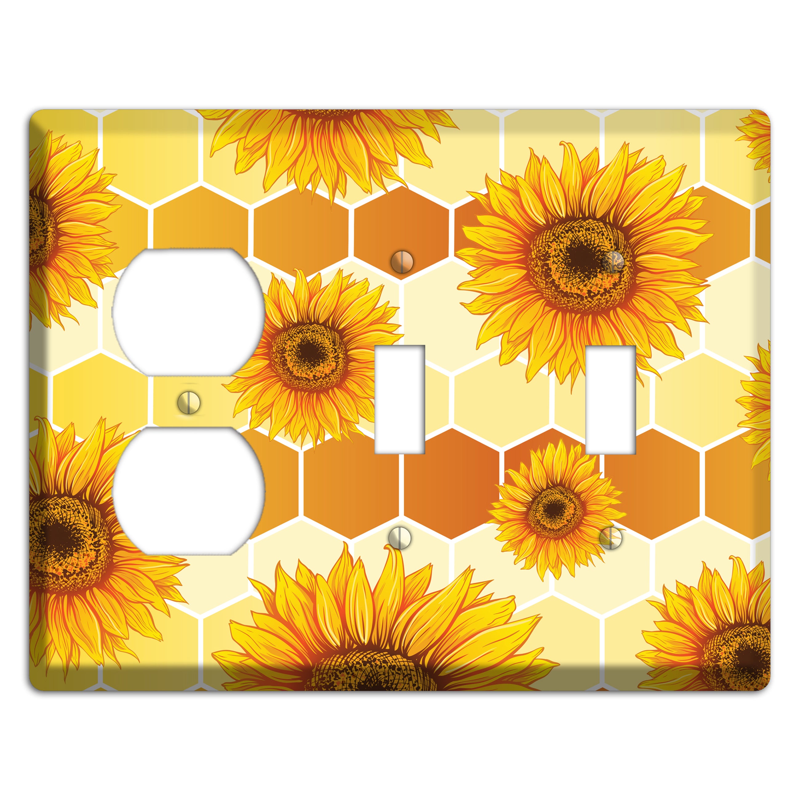 Honeycomb Solstice Duplex / 2 Toggle Wallplate