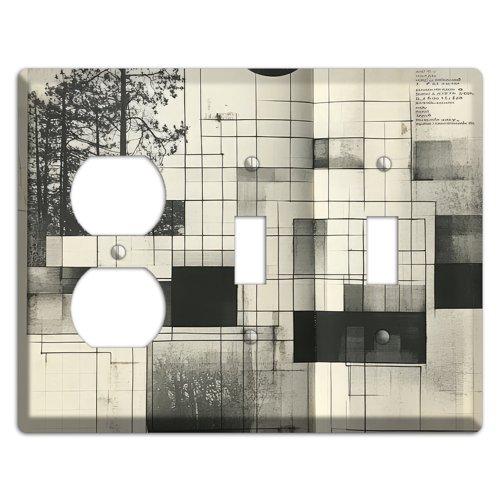 Cartographer's Dream Duplex / 2 Toggle Wallplate