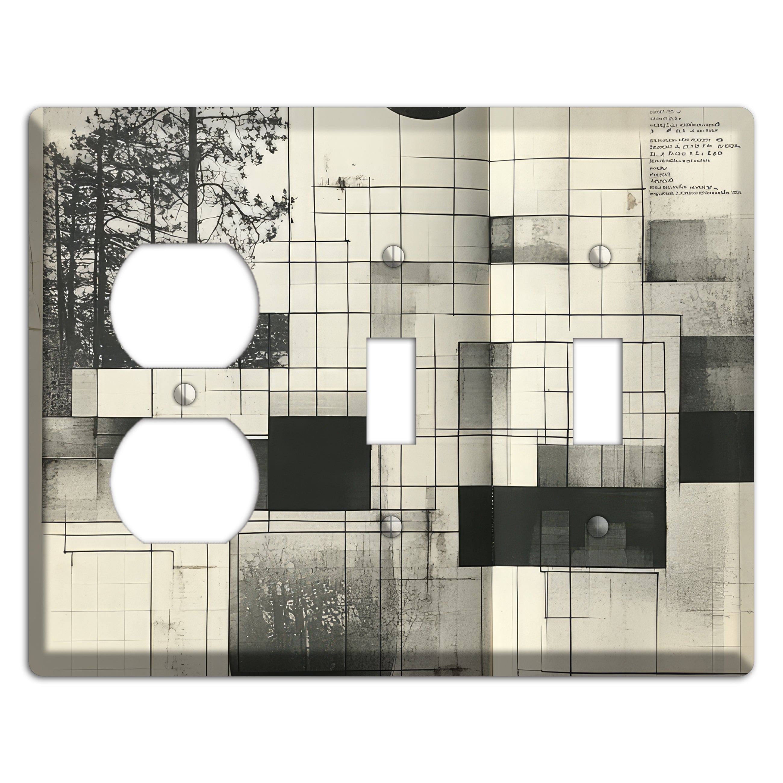 Cartographer's Dream Duplex / 2 Toggle Wallplate