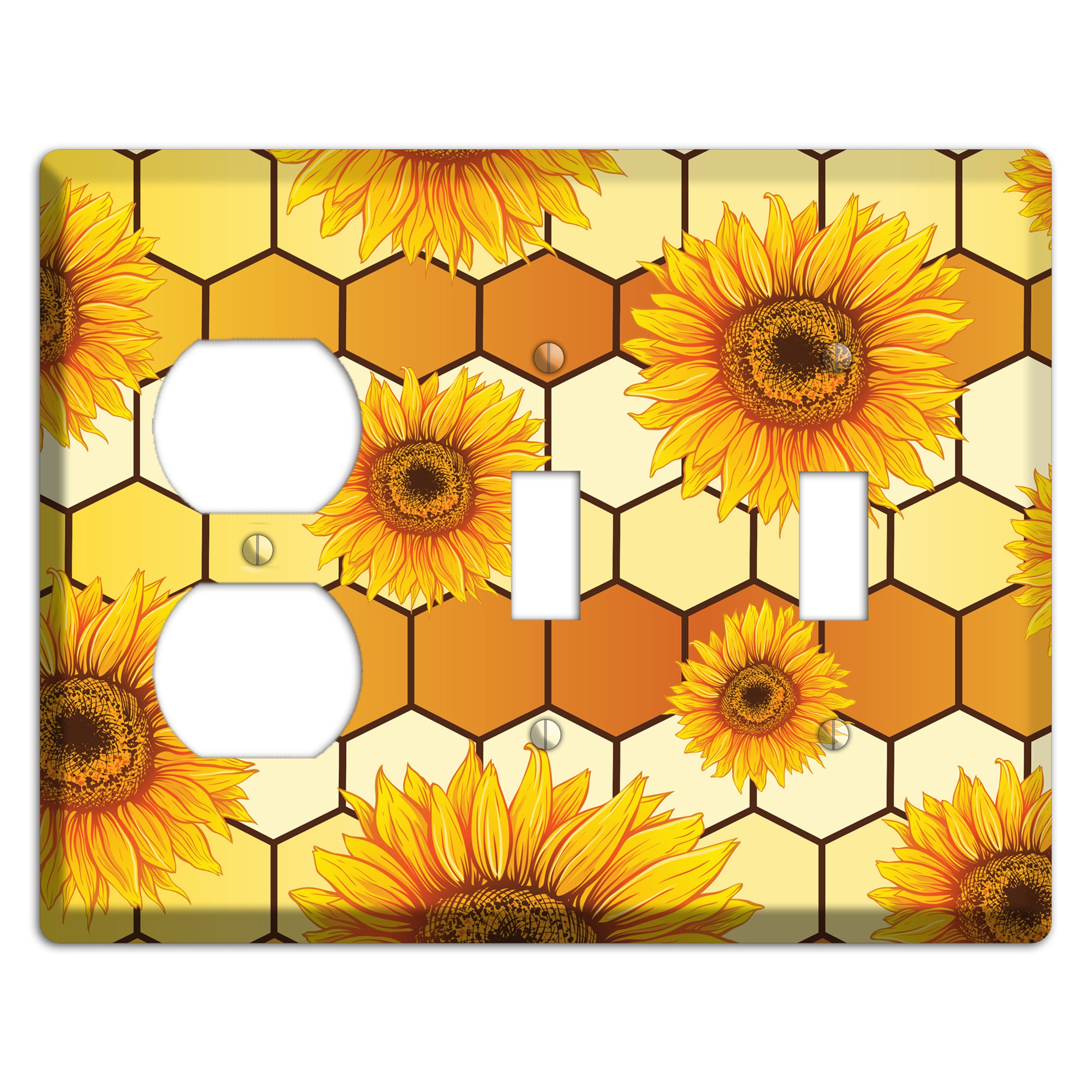 Honeycomb Solstice Duplex / 2 Toggle Wallplate