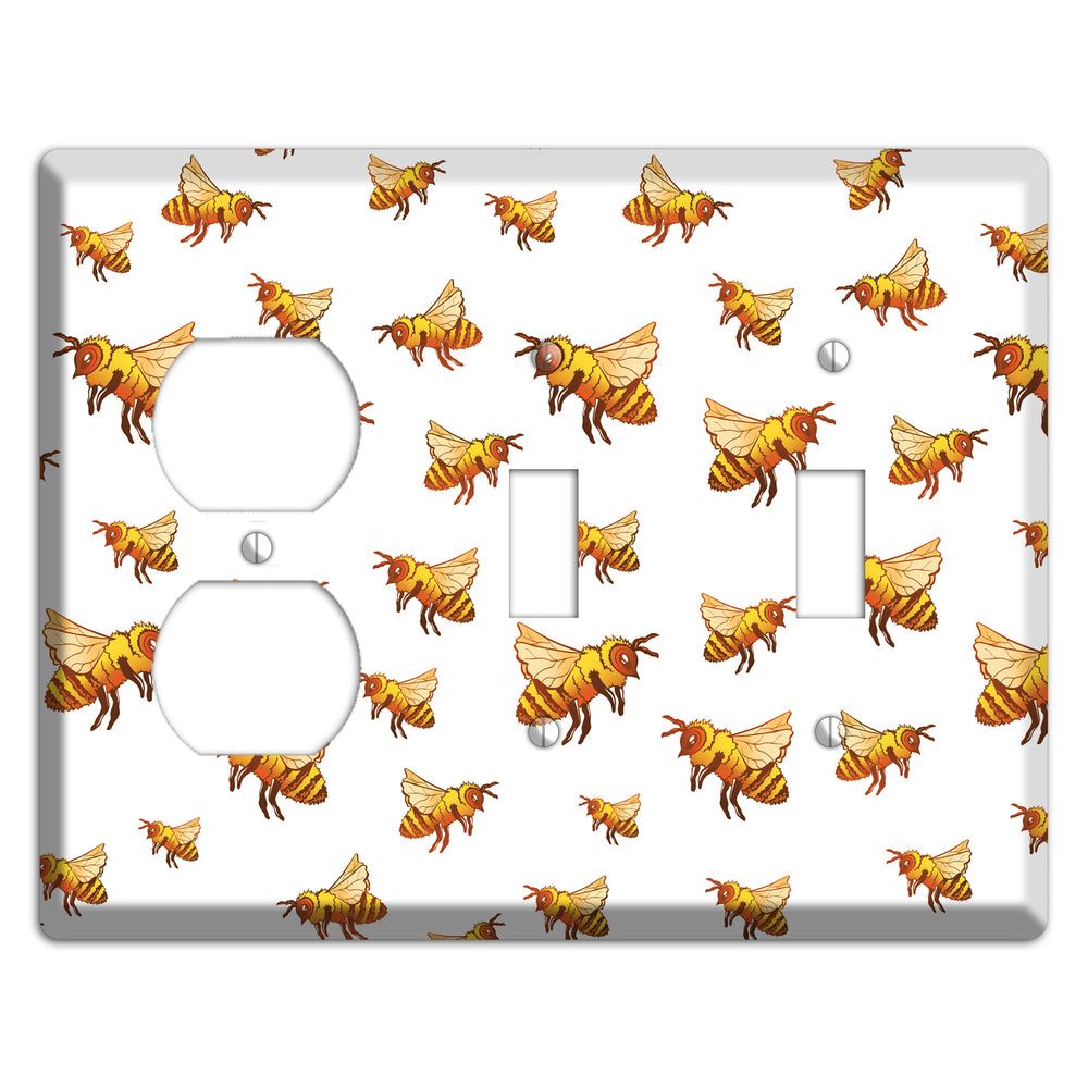 Golden Swarm Dance Duplex / 2 Toggle Wallplate