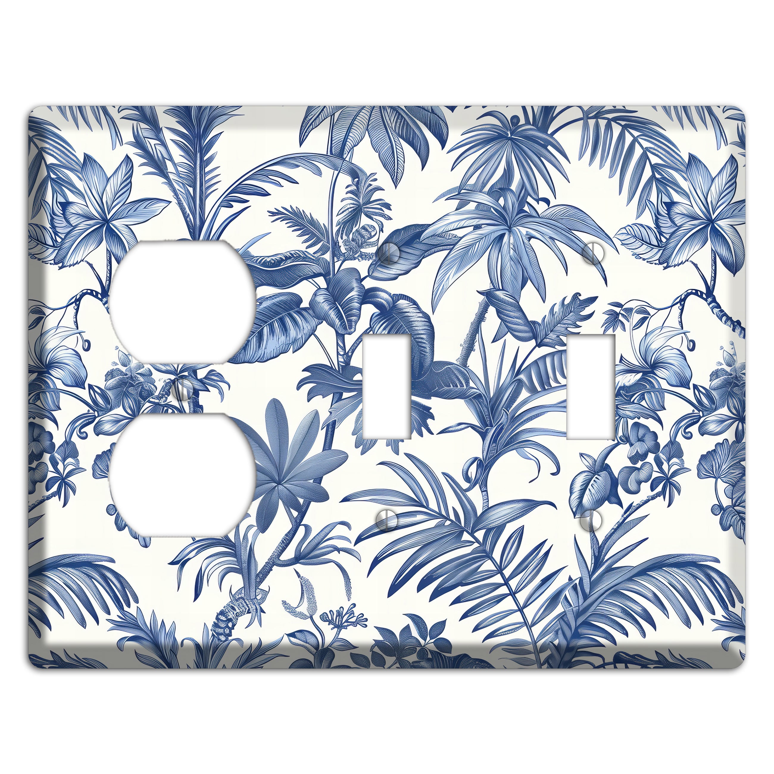 Tropic Indigo Reverie Duplex / 2 Toggle Wallplate