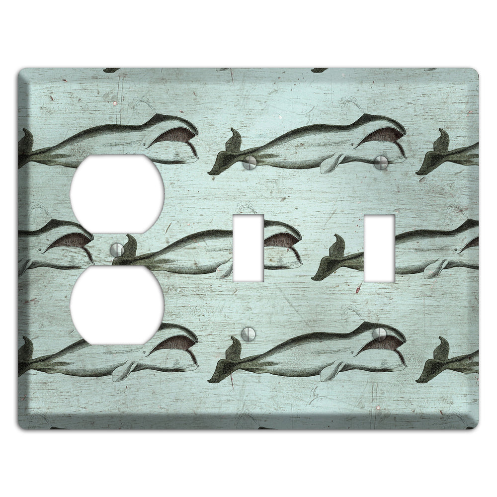 Whale Watch Duplex / 2 Toggle Wallplate