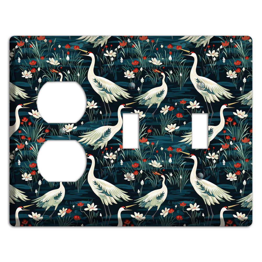 Midnight Lotus Marsh Duplex / 2 Toggle Wallplate