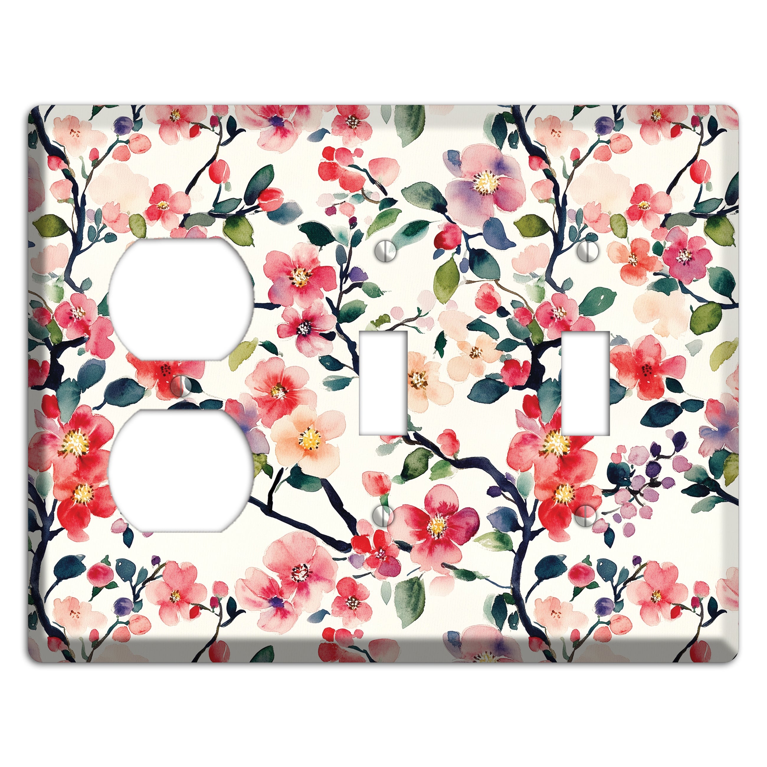 Blossom & Bough Duplex / 2 Toggle Wallplate