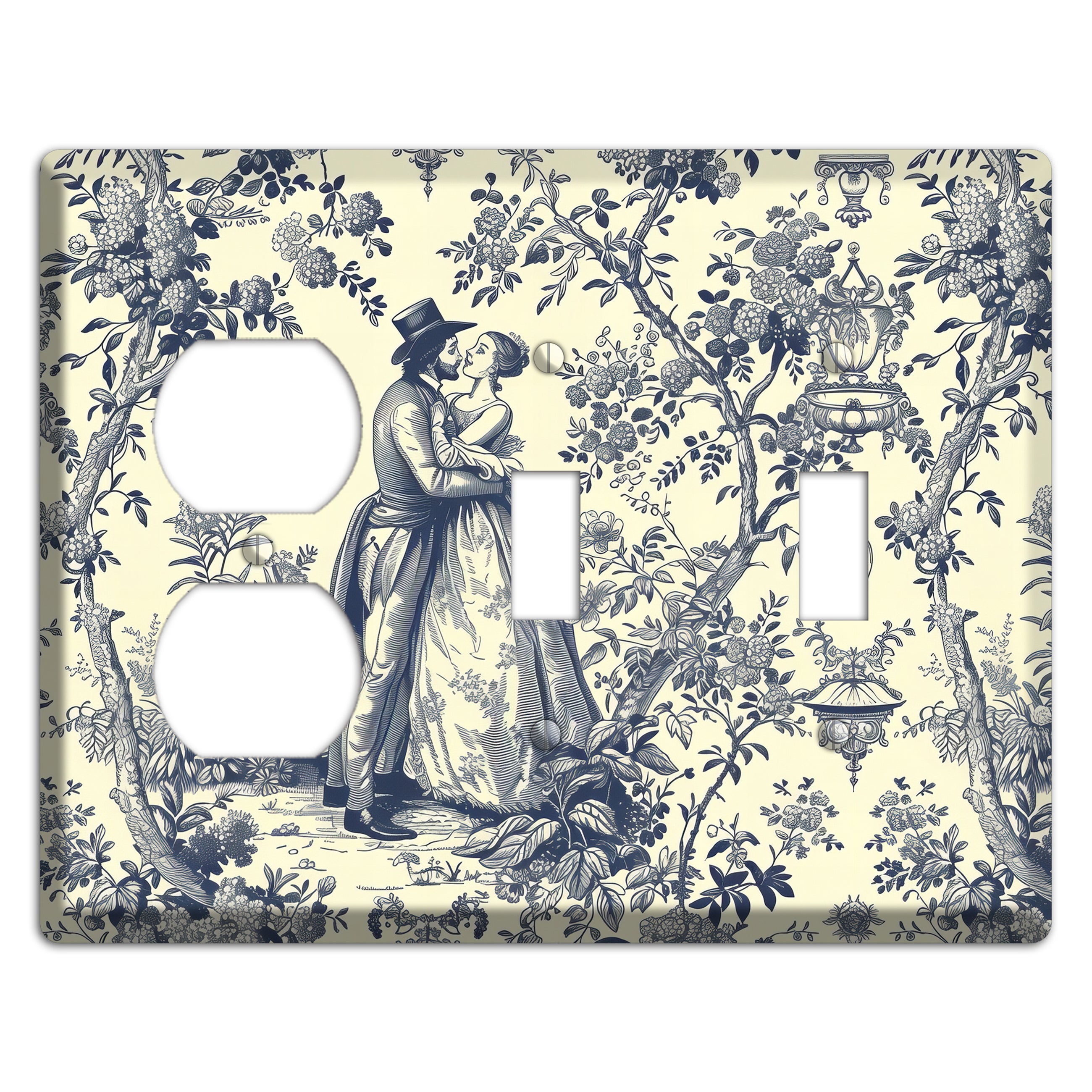 Garden Tryst Duplex / 2 Toggle Wallplate