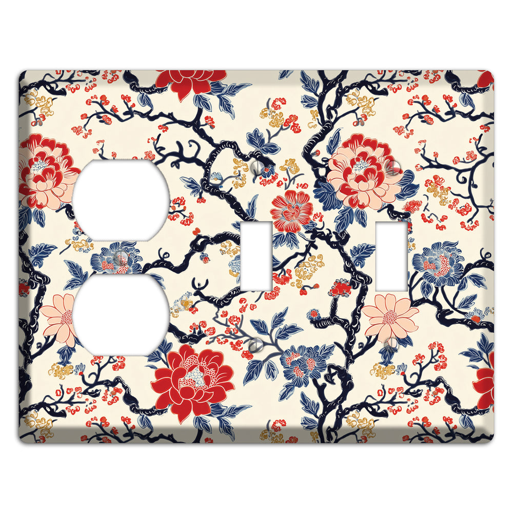Crimson Branch Reverie Duplex / 2 Toggle Wallplate