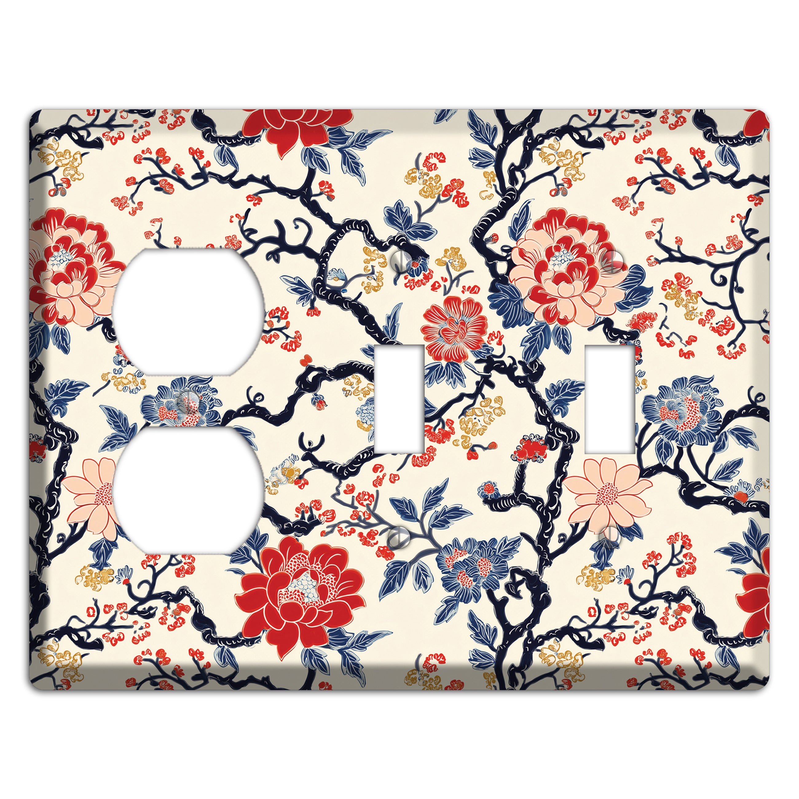 Crimson Branch Reverie Duplex / 2 Toggle Wallplate