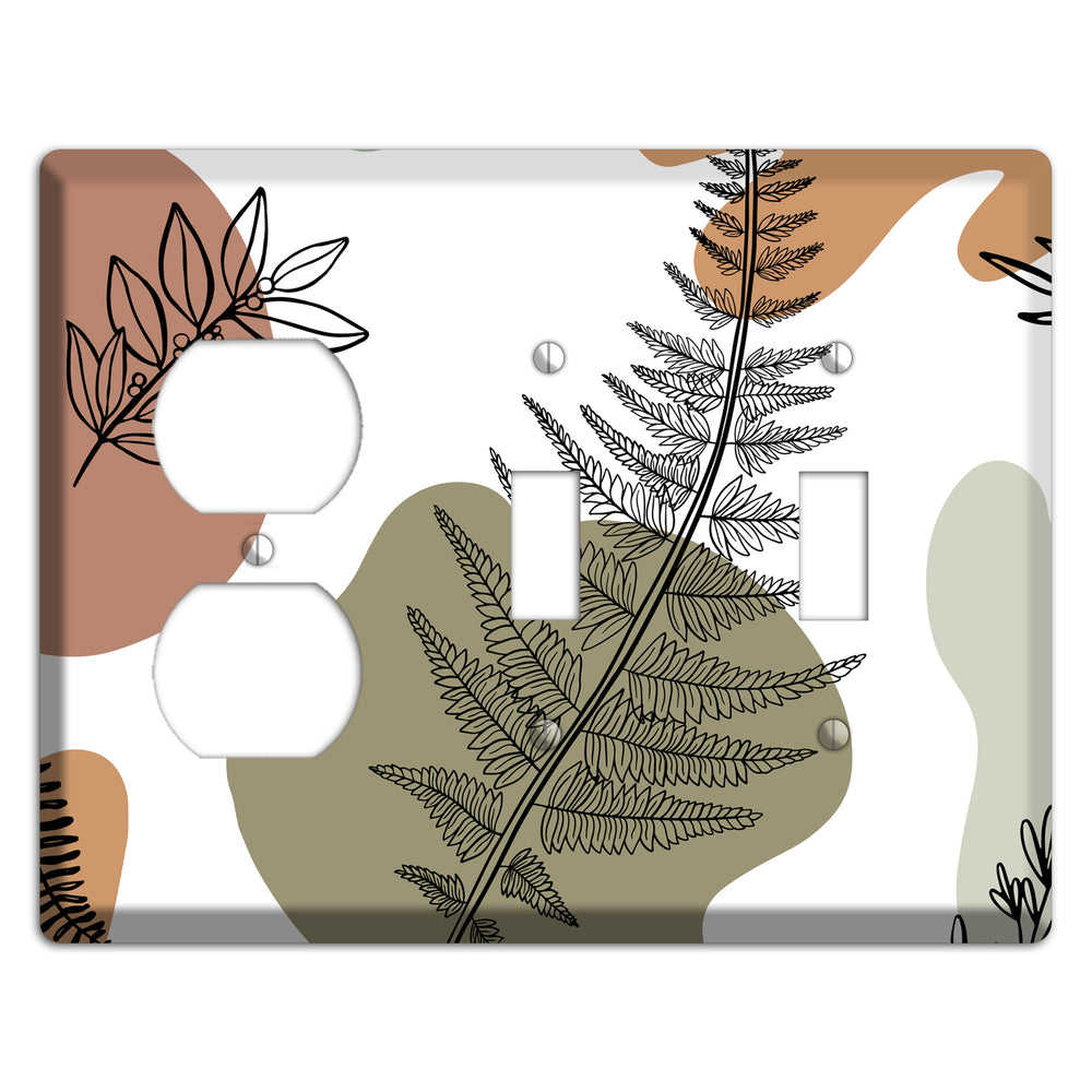 Fern & Shadow Duplex / 2 Toggle Wallplate