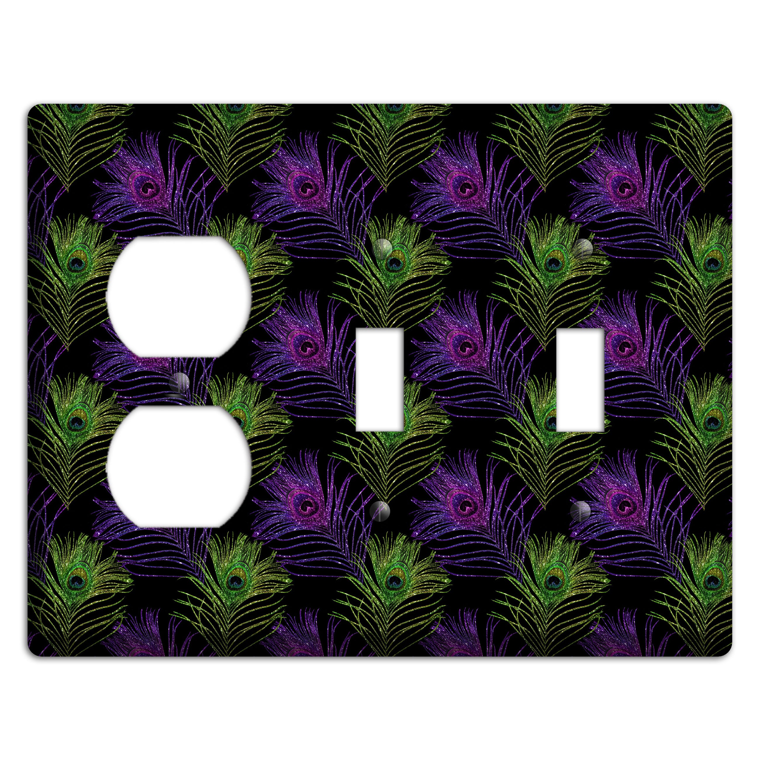 Feathers of the Fête Duplex / 2 Toggle Wallplate