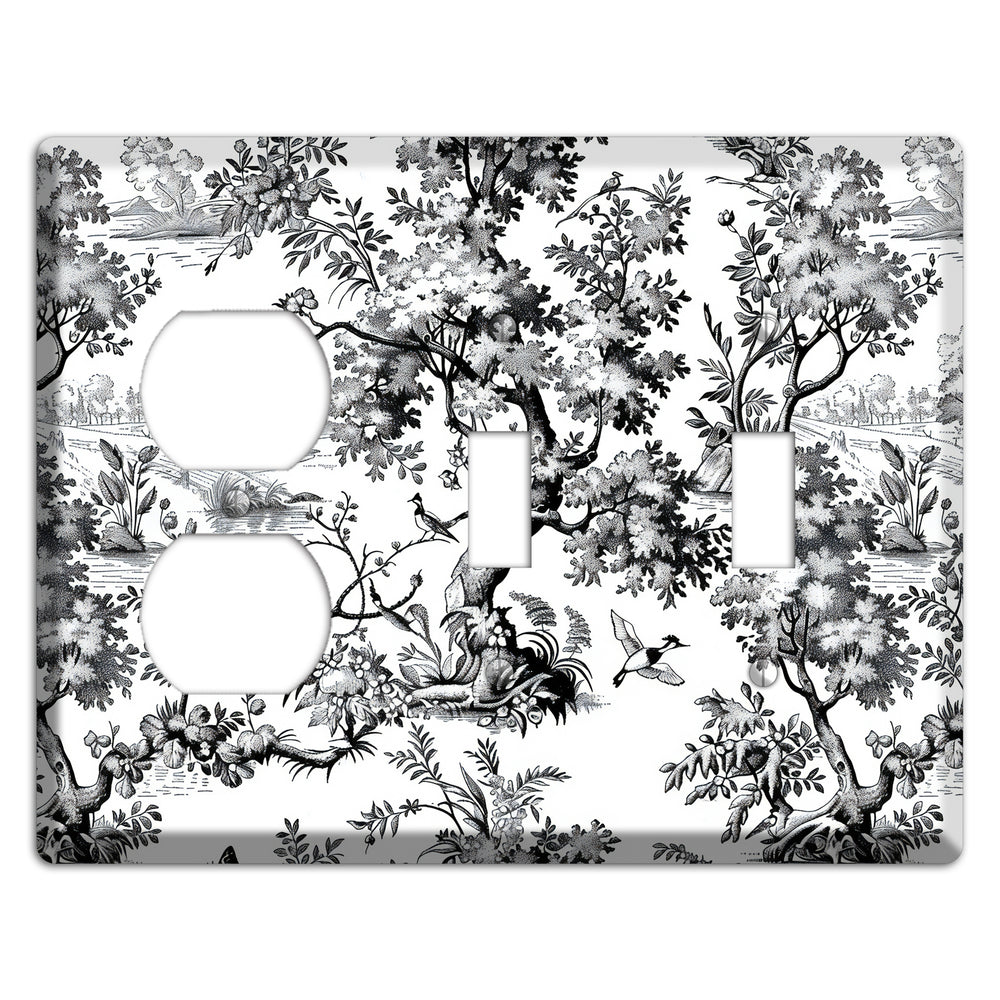Pastoral Ink Reverie Duplex / 2 Toggle Wallplate