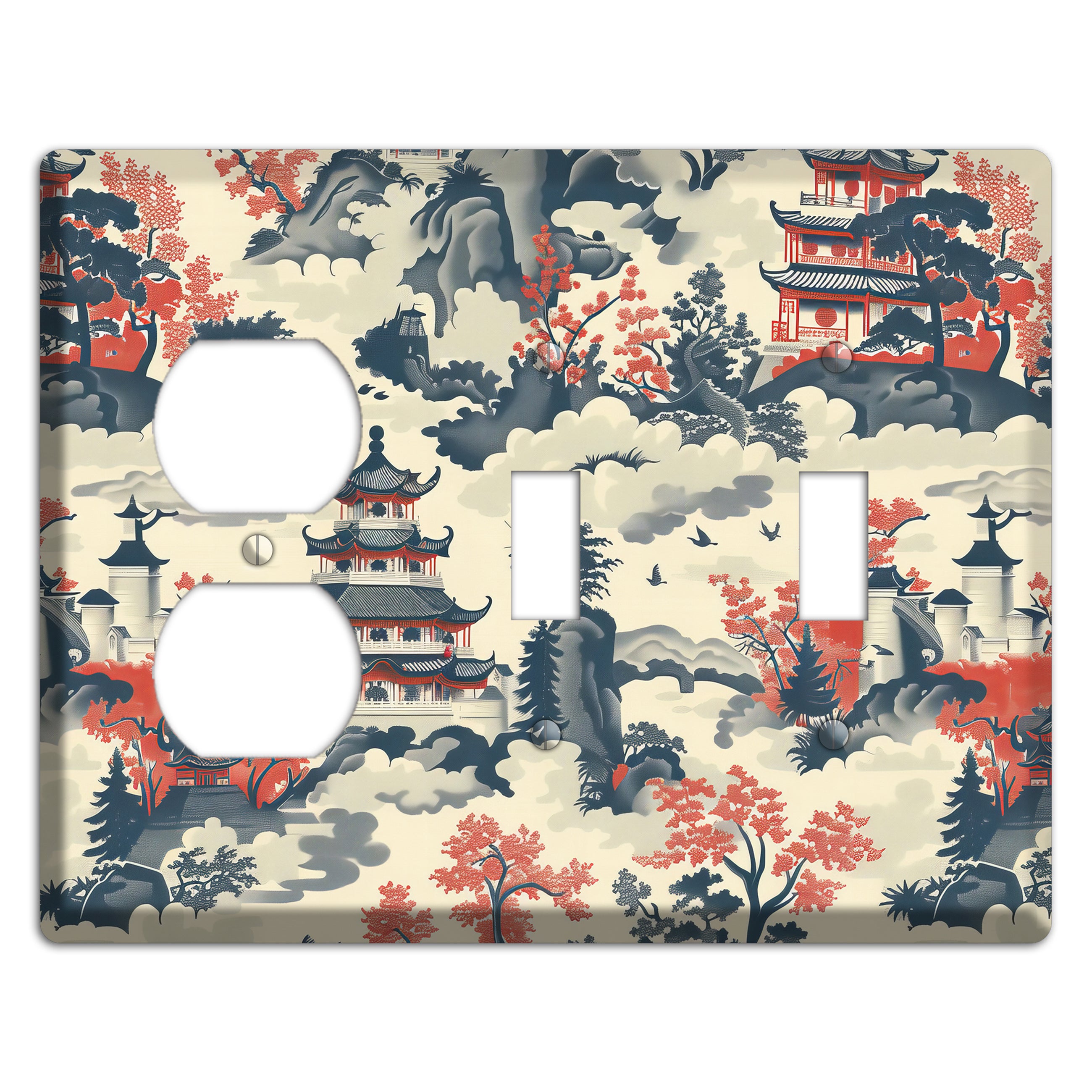 Ink & Ember Pagoda Duplex / 2 Toggle Wallplate