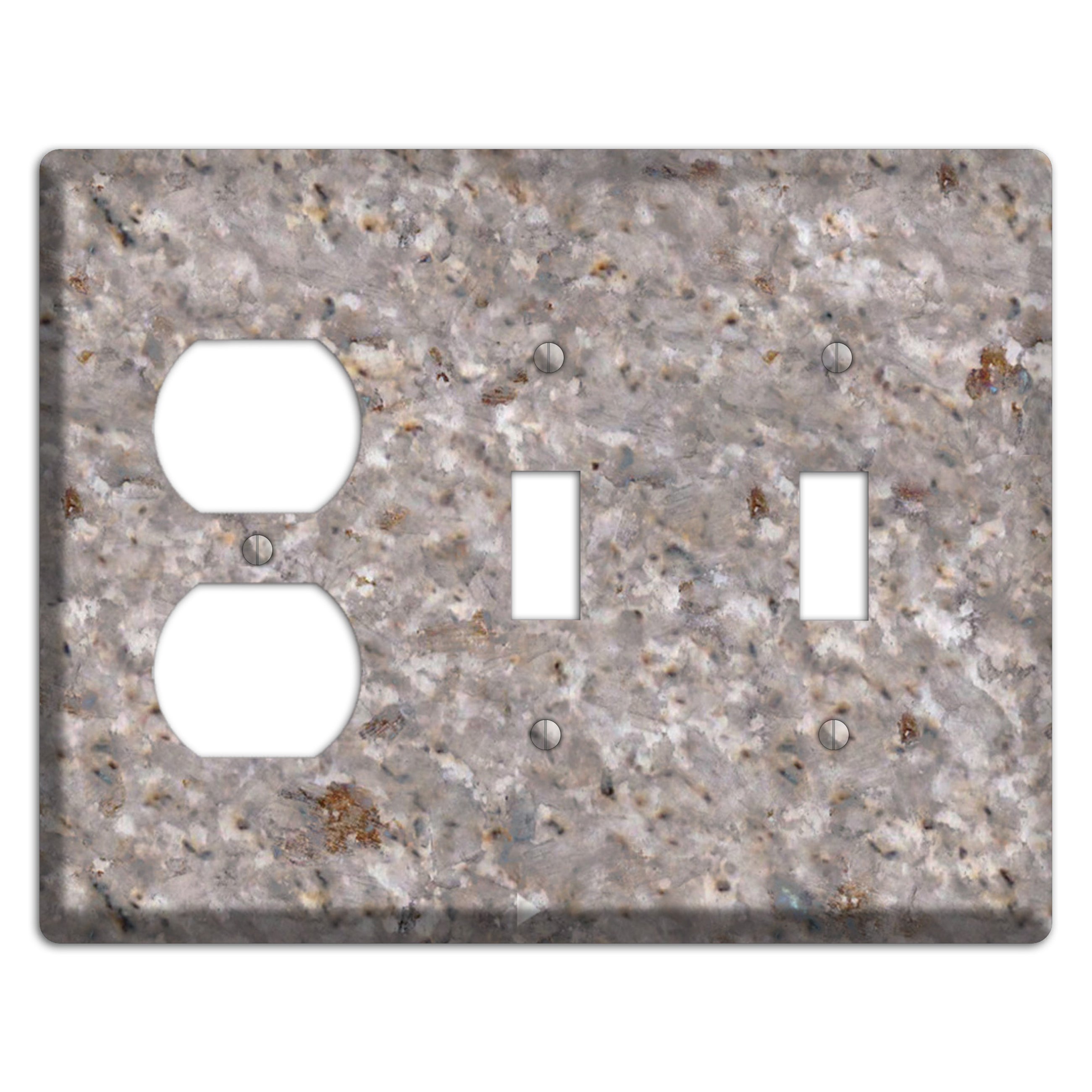 Kashmir White Granite Duplex / 2 Toggle Wallplate