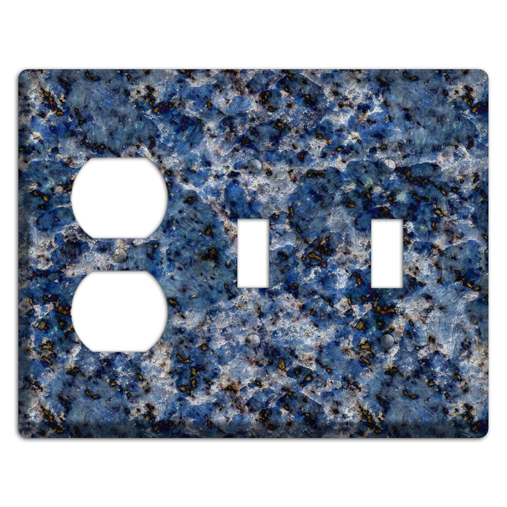 Blue Bahia Granite Duplex / 2 Toggle Wallplate