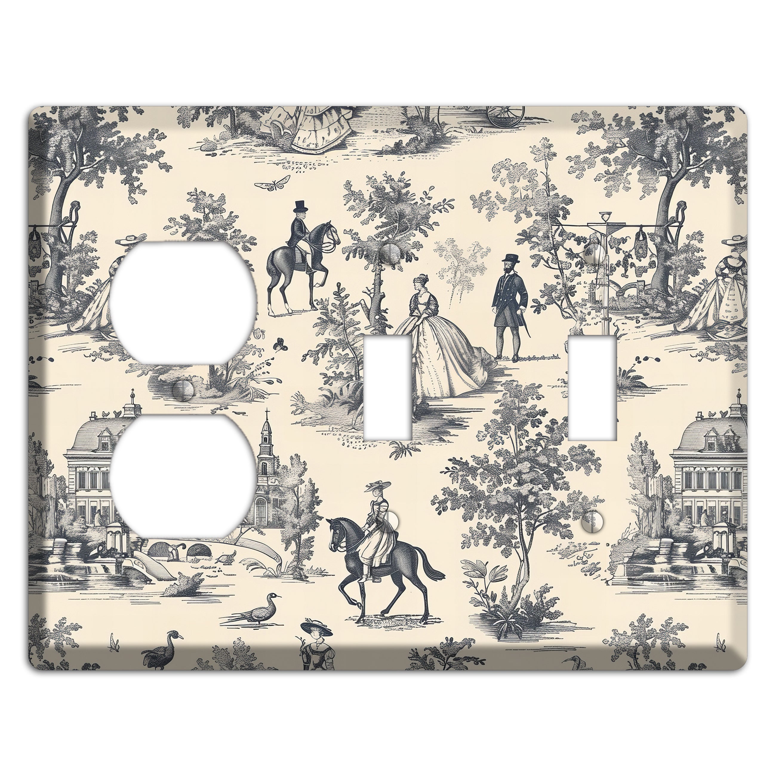 Country Estate Promenade Duplex / 2 Toggle Wallplate