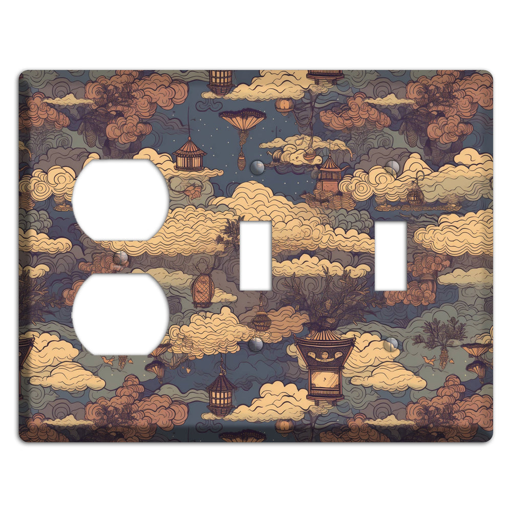 Lantern Sky Realm Duplex / 2 Toggle Wallplate