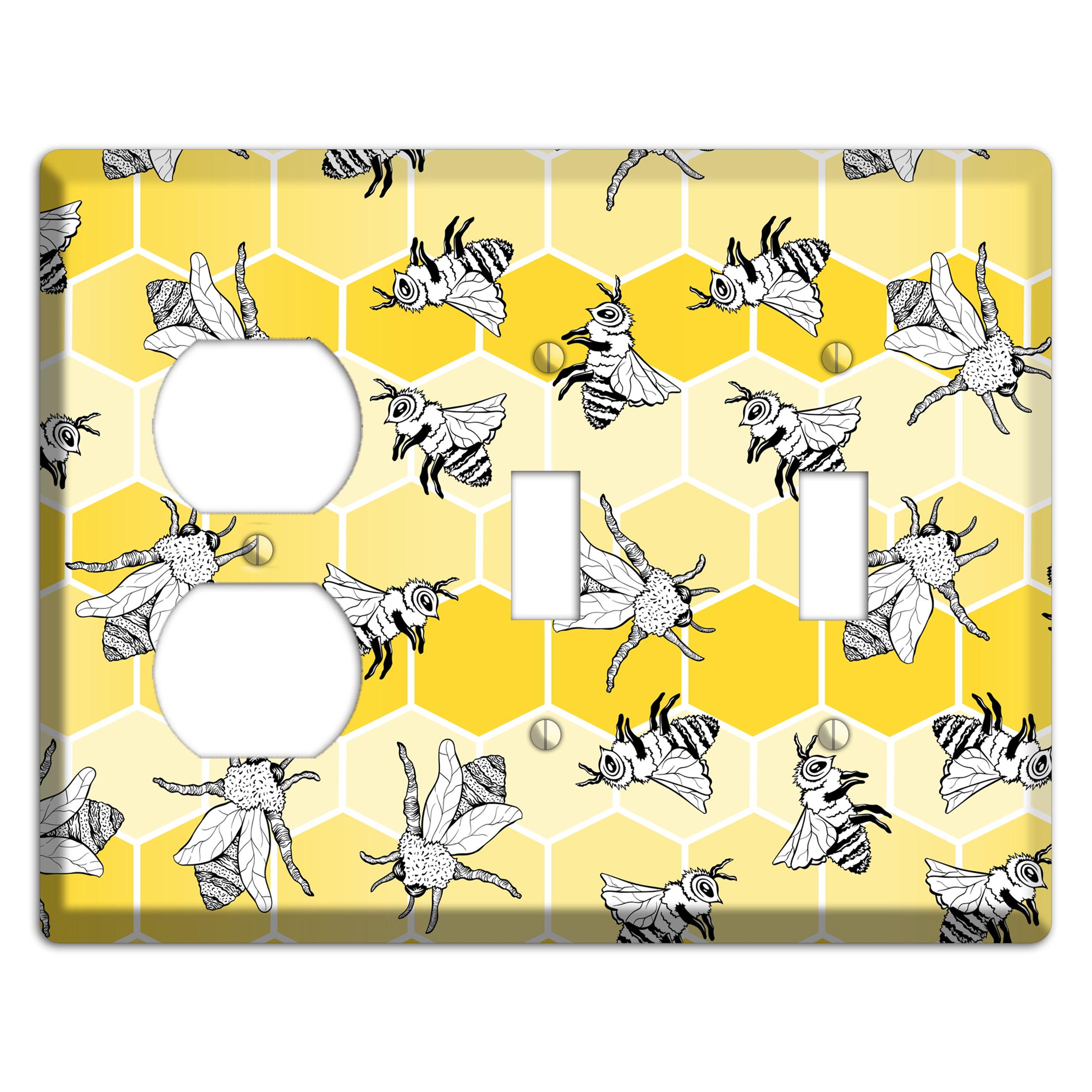 Hive Mind Scatter Duplex / 2 Toggle Wallplate