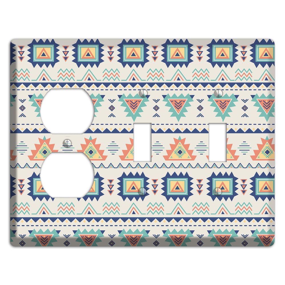 Desert Geometry Duplex / 2 Toggle Wallplate