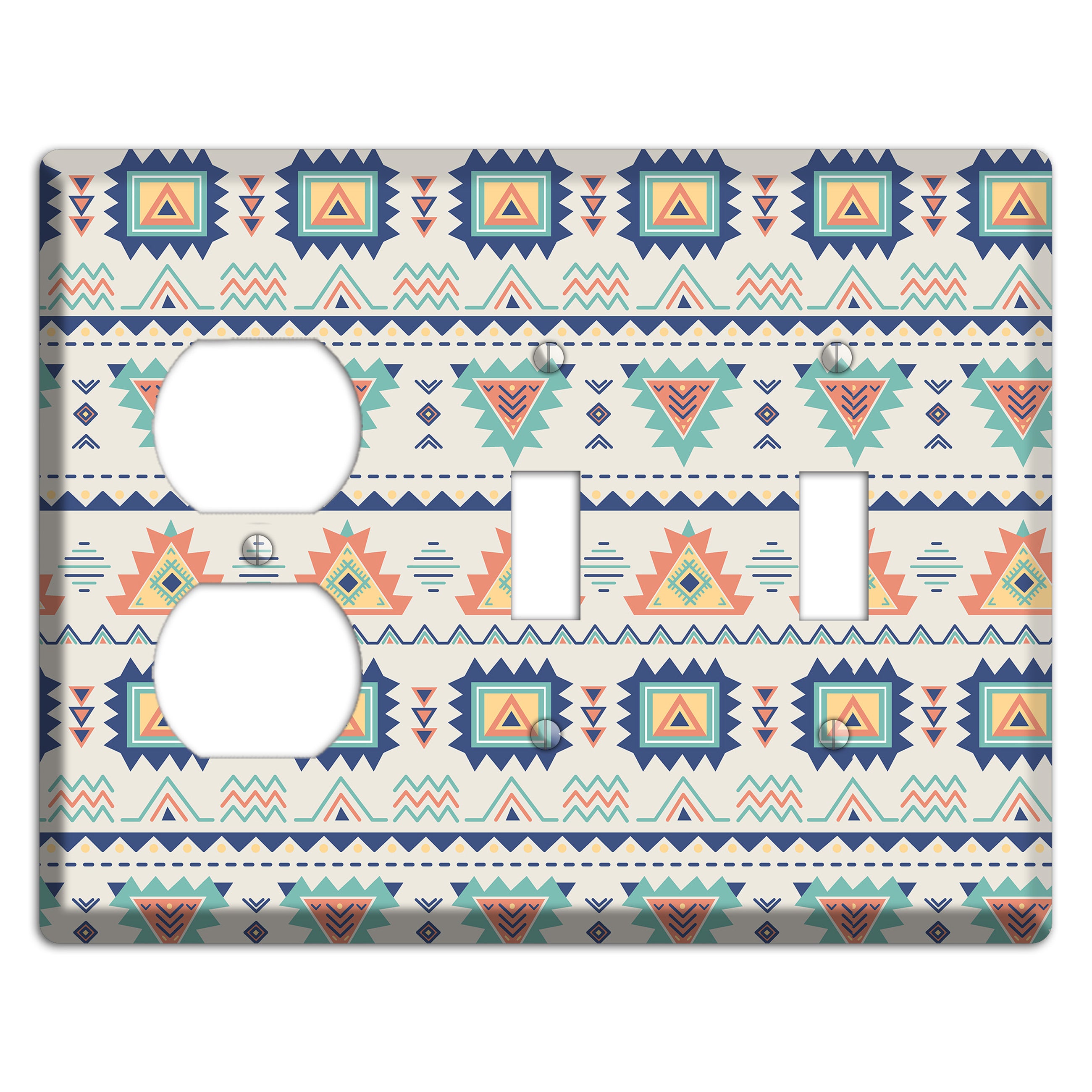 Desert Geometry Duplex / 2 Toggle Wallplate
