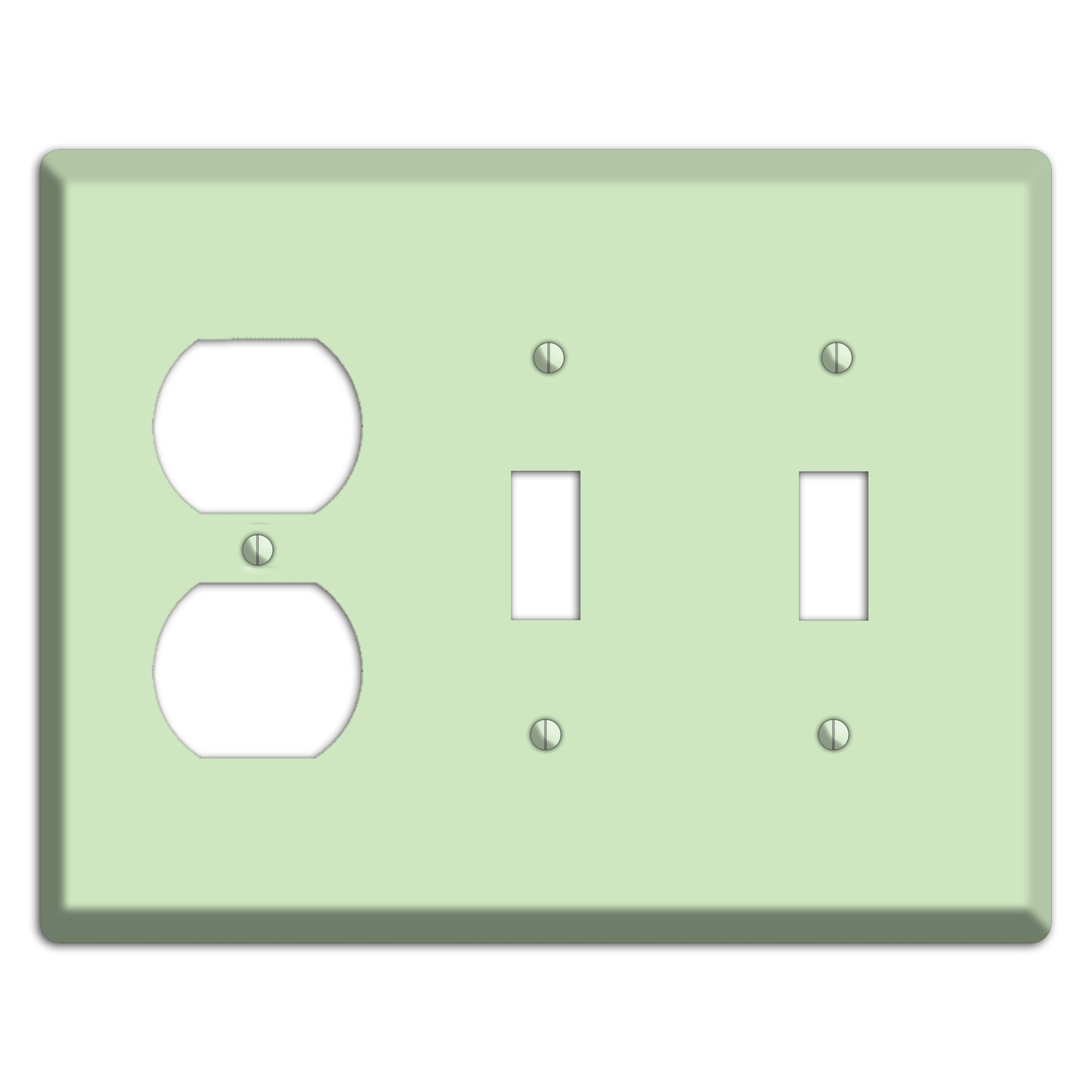 Baxter Mint Duplex / 2 Toggle Wallplate