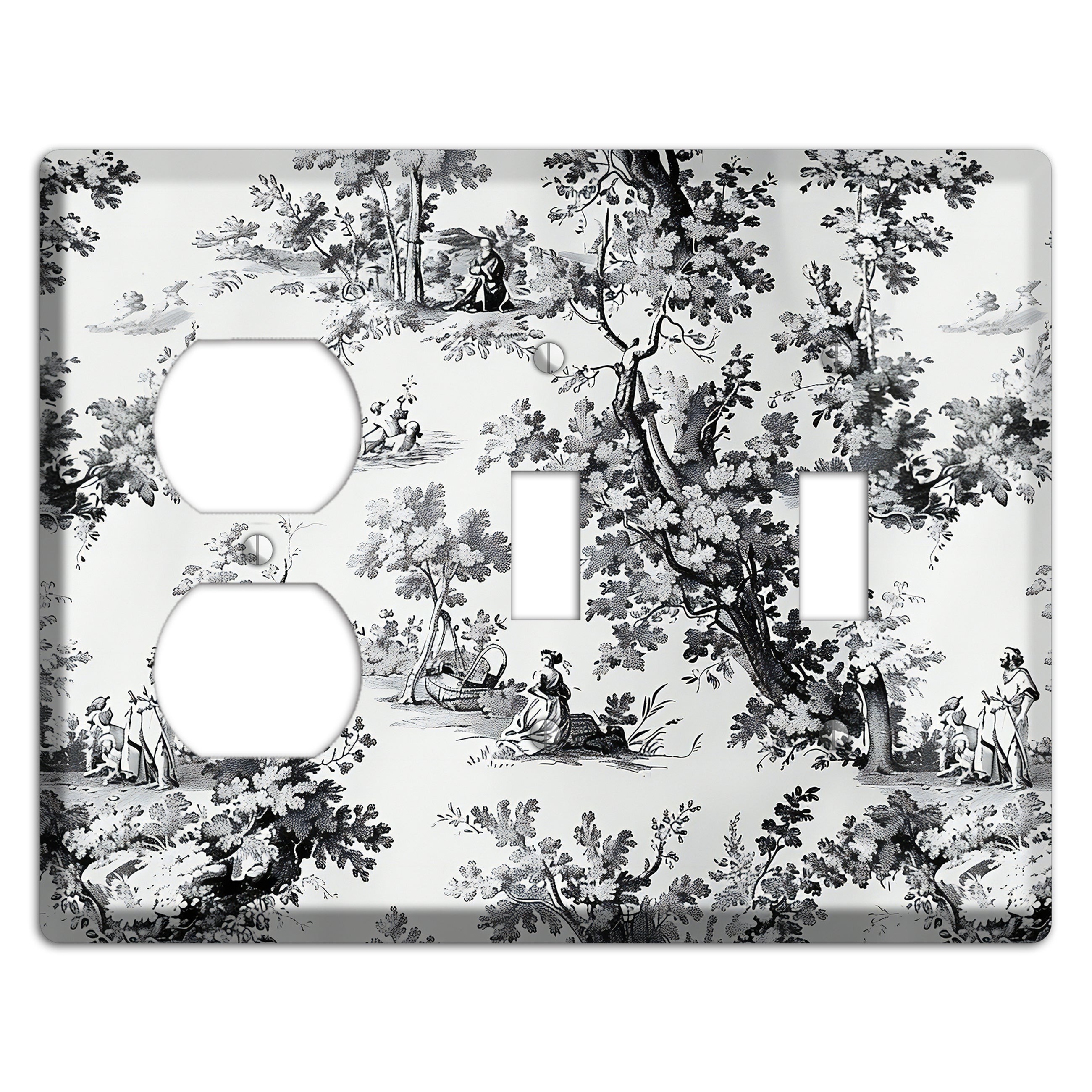 Pastoral Whisper Duplex / 2 Toggle Wallplate