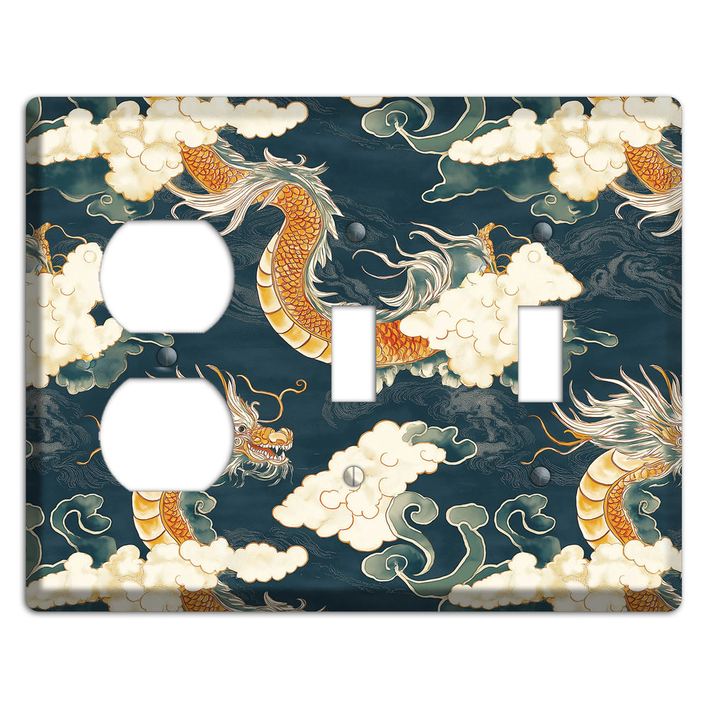 Celestial Serpent Sky Duplex / 2 Toggle Wallplate