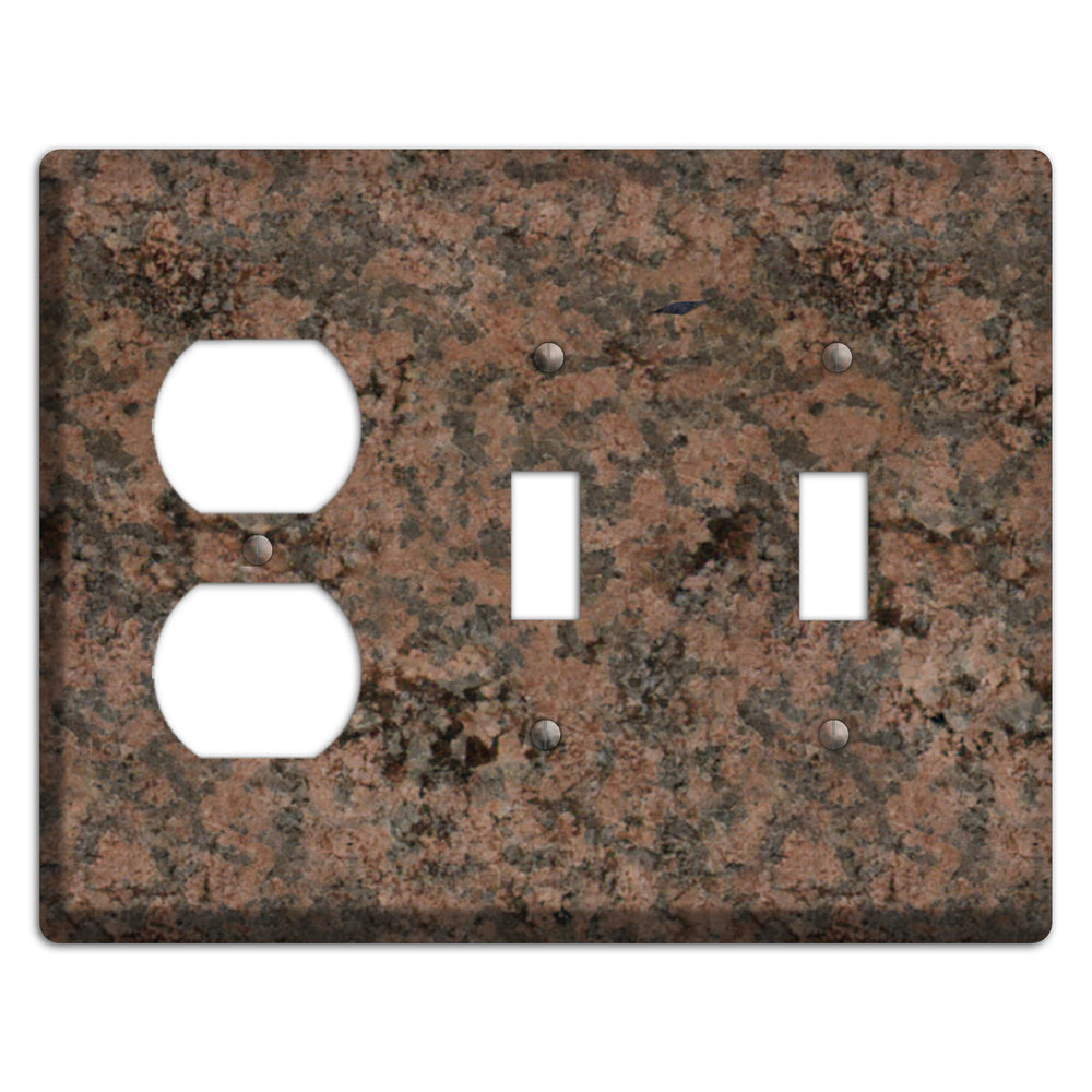 Granite Name: Indian Dakota Granite Duplex / 2 Toggle Wallplate