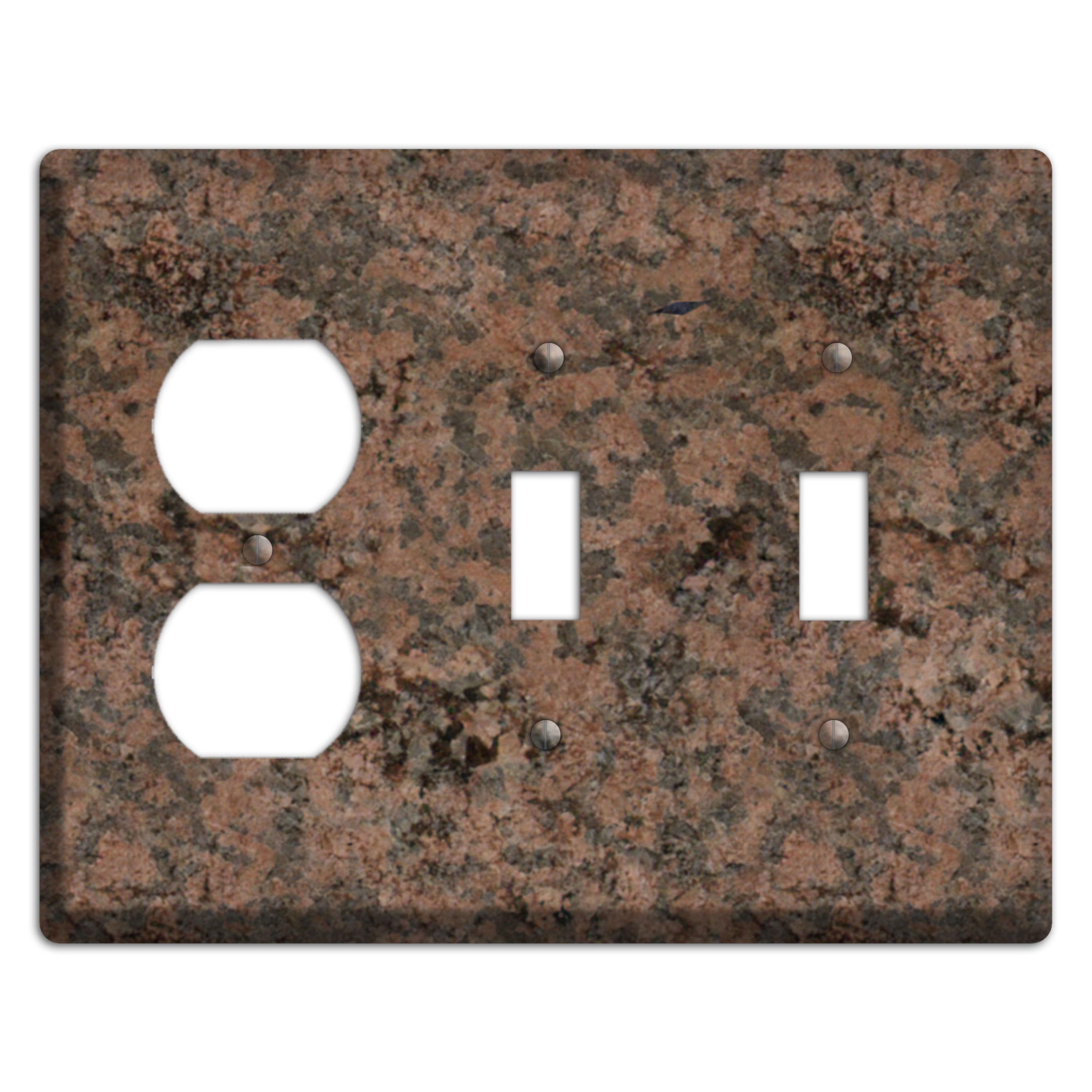 Granite Name: Indian Dakota Granite Duplex / 2 Toggle Wallplate
