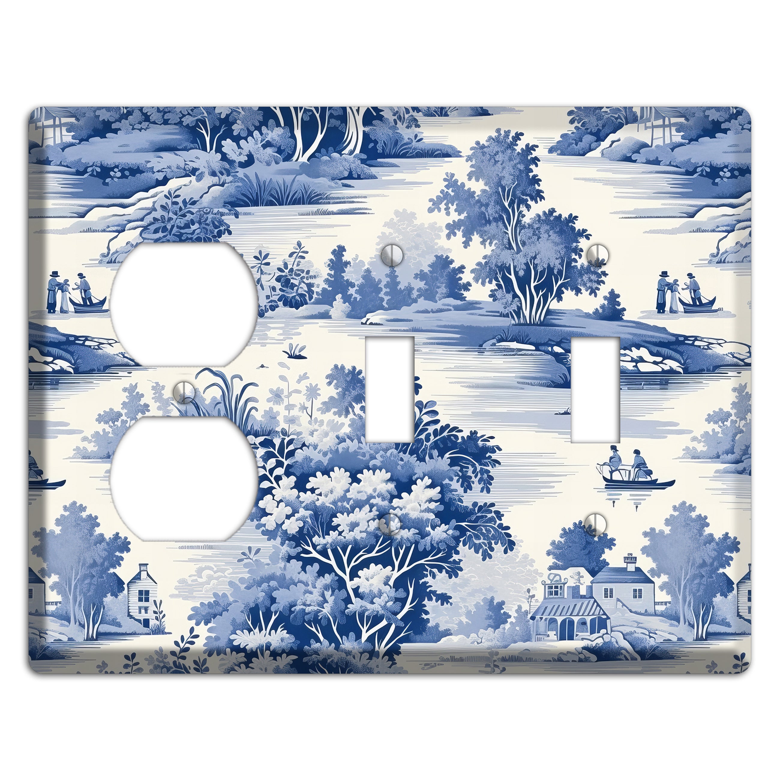 River & Reverie Duplex / 2 Toggle Wallplate