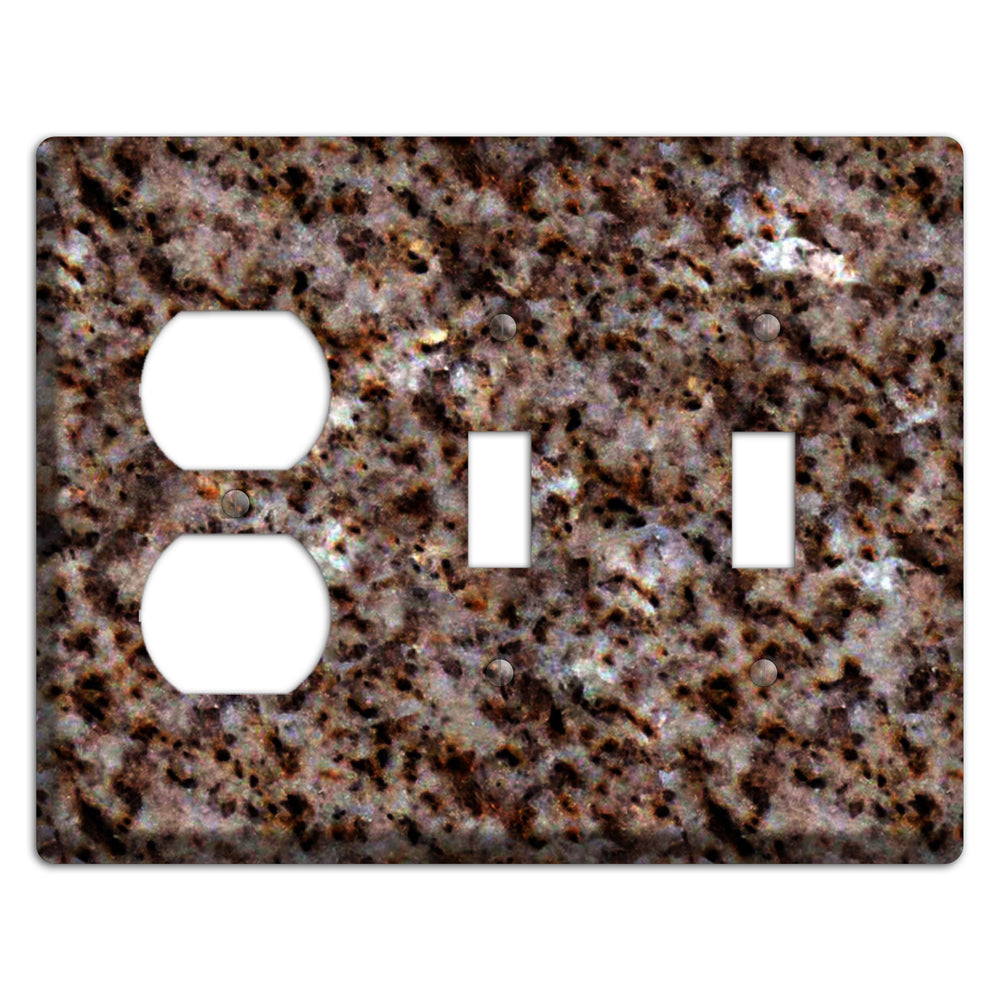Baltic Brown Granite Duplex / 2 Toggle Wallplate
