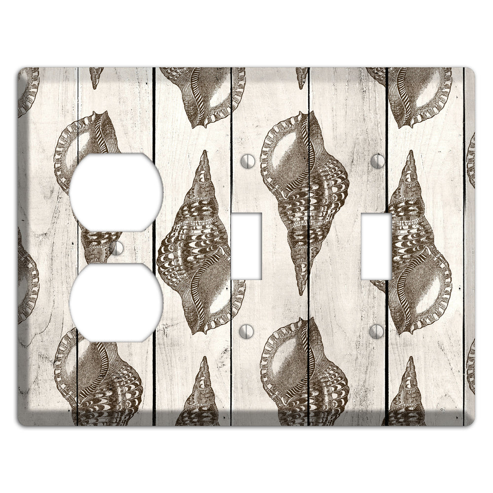 Shellbound Shore Duplex / 2 Toggle Wallplate