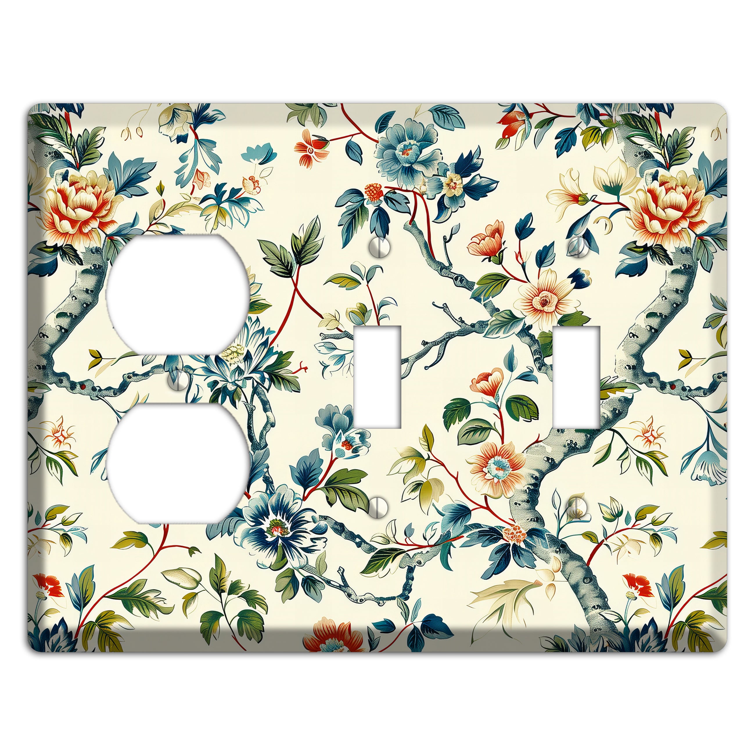 Wandering Bough Duplex / 2 Toggle Wallplate