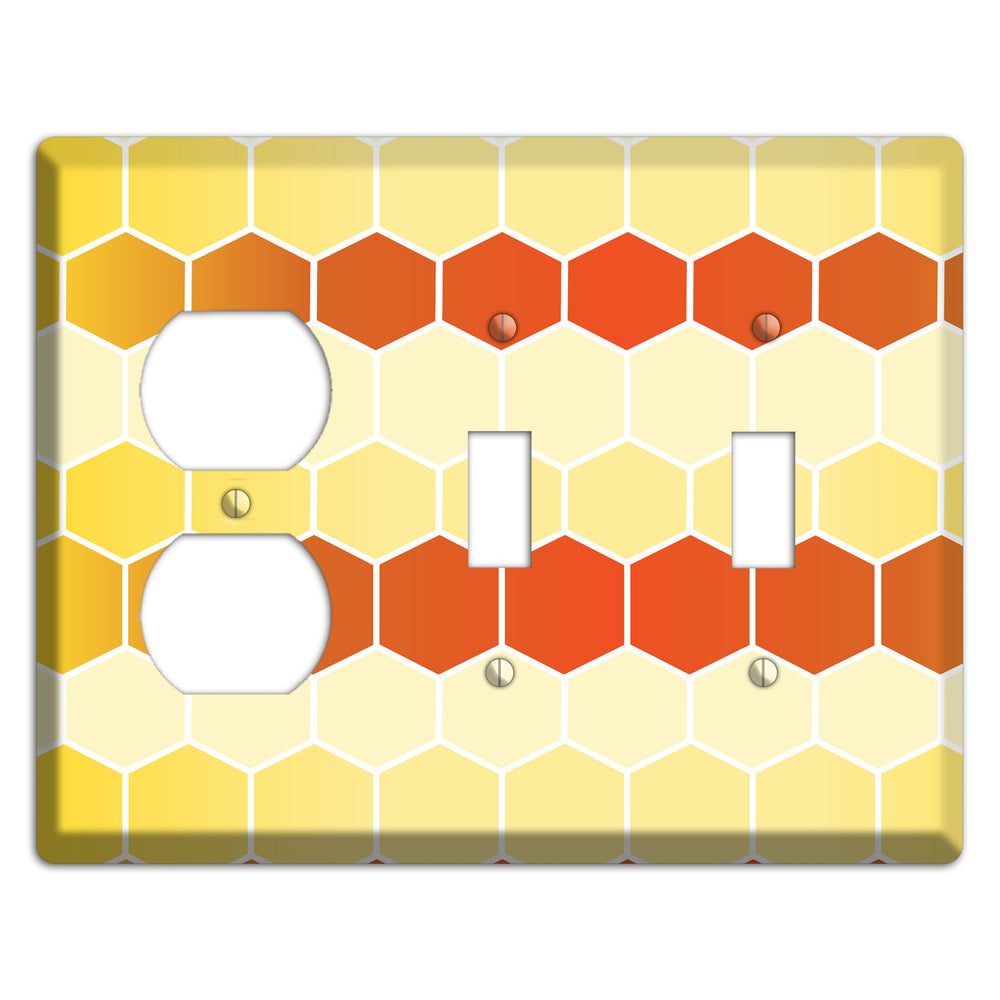 Amber Cell Drift Duplex / 2 Toggle Wallplate