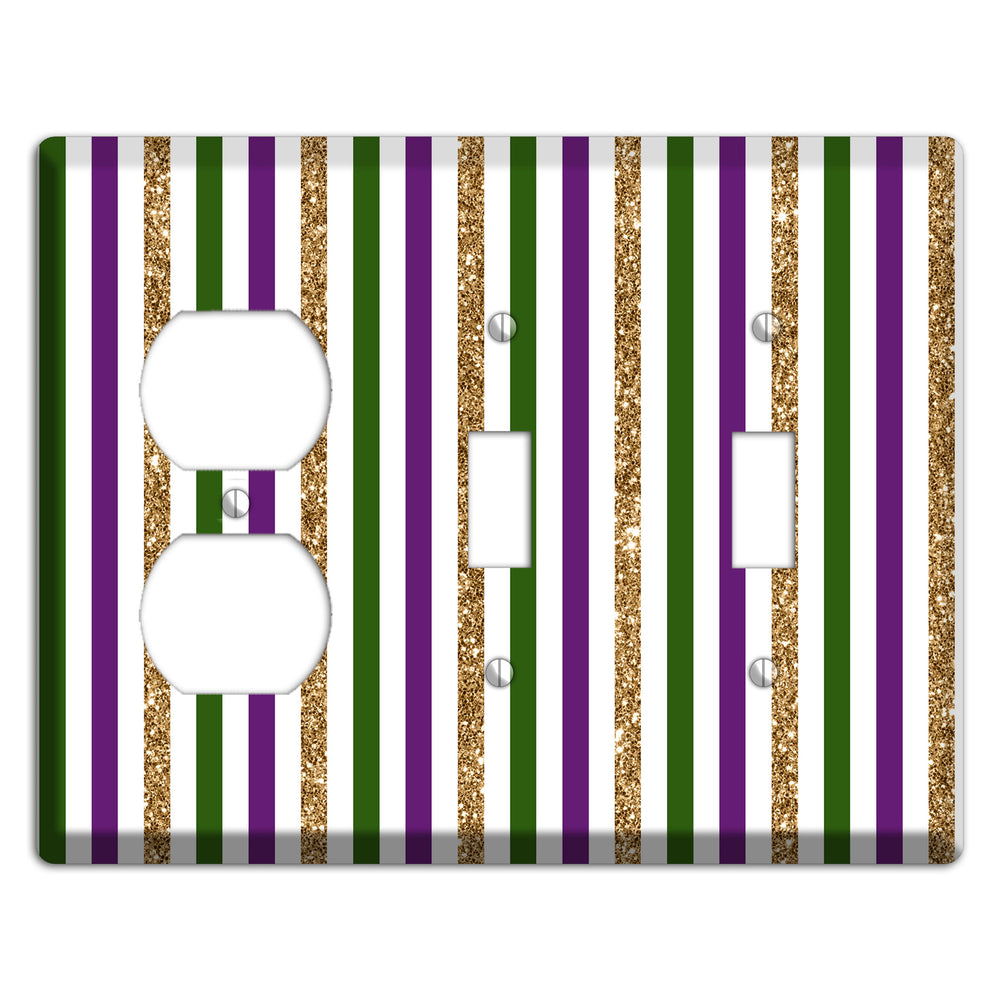 Carnival Stripes: Lumi√®re Duplex / 2 Toggle Wallplate