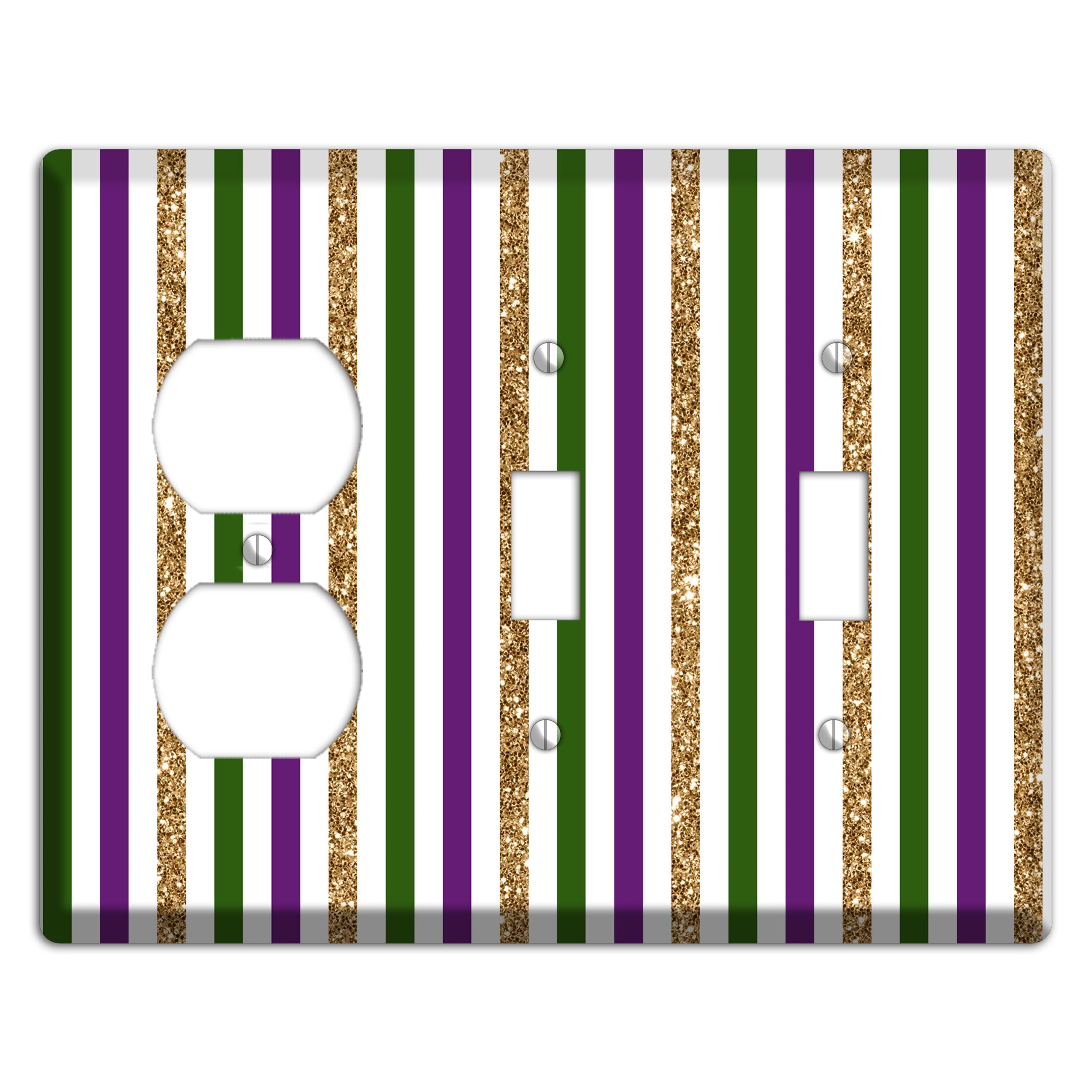 Carnival Stripes: Lumière Duplex / 2 Toggle Wallplate