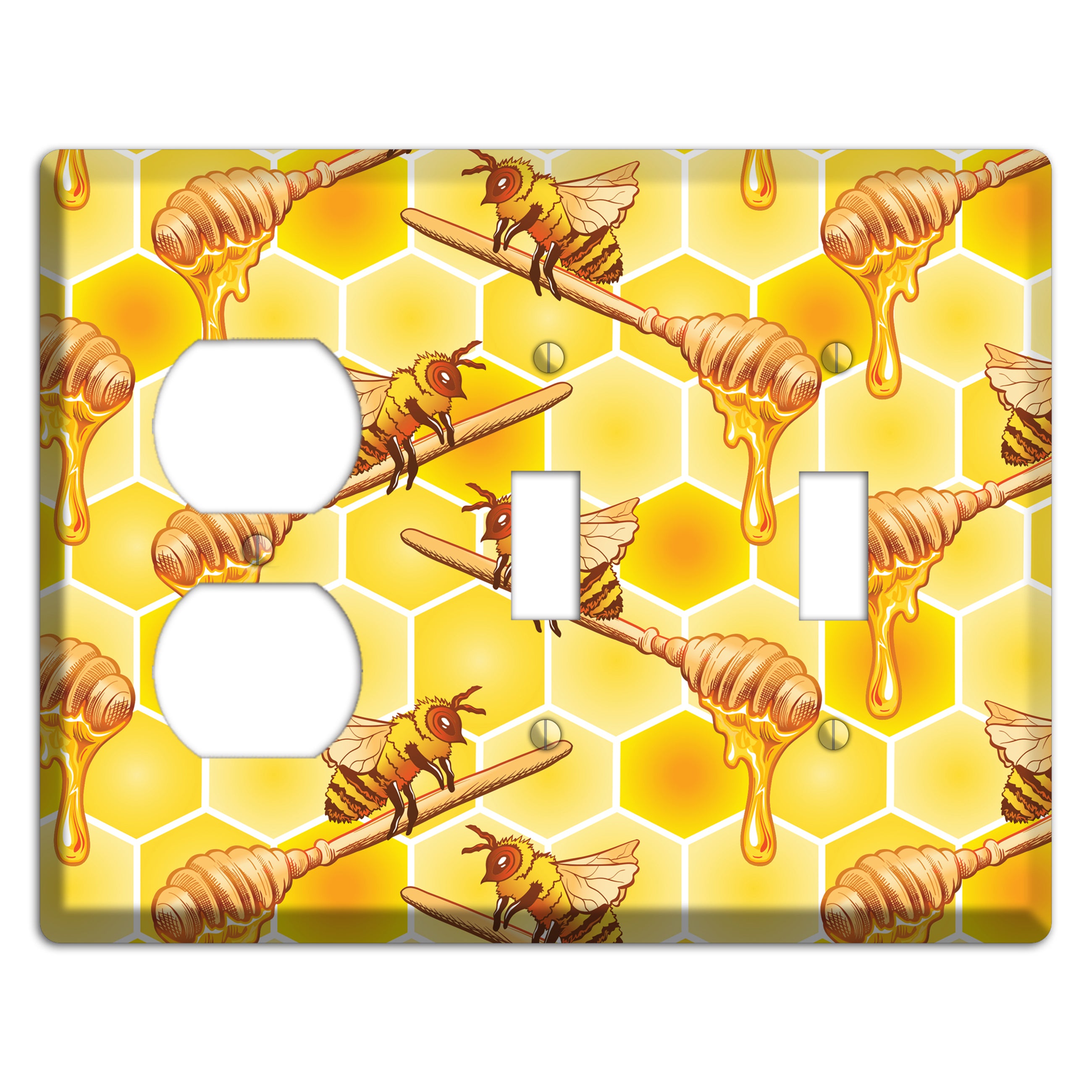 Honeyed Vigil Duplex / 2 Toggle Wallplate